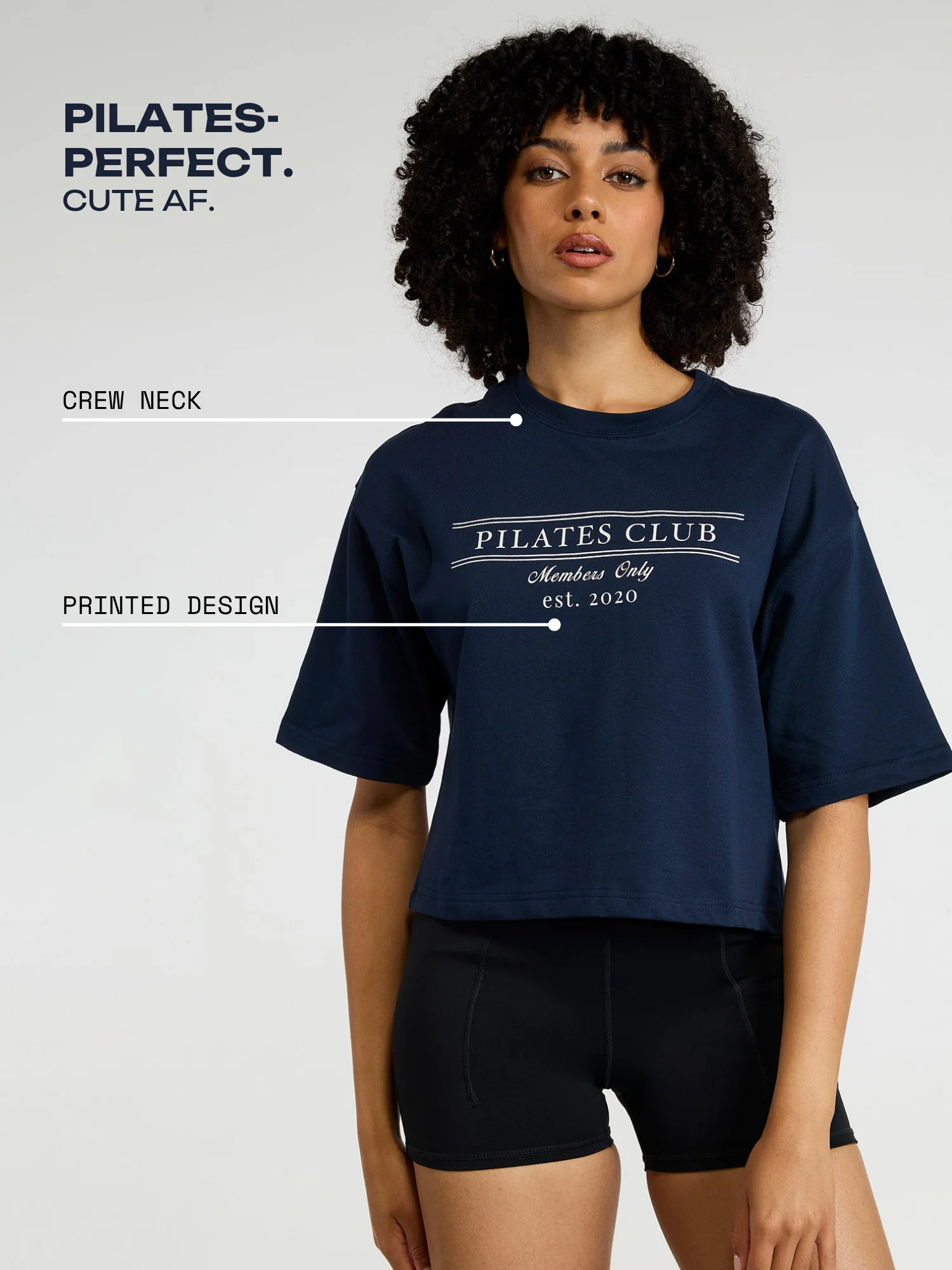 Navy Pilates Core Boxy Tee - Image 3