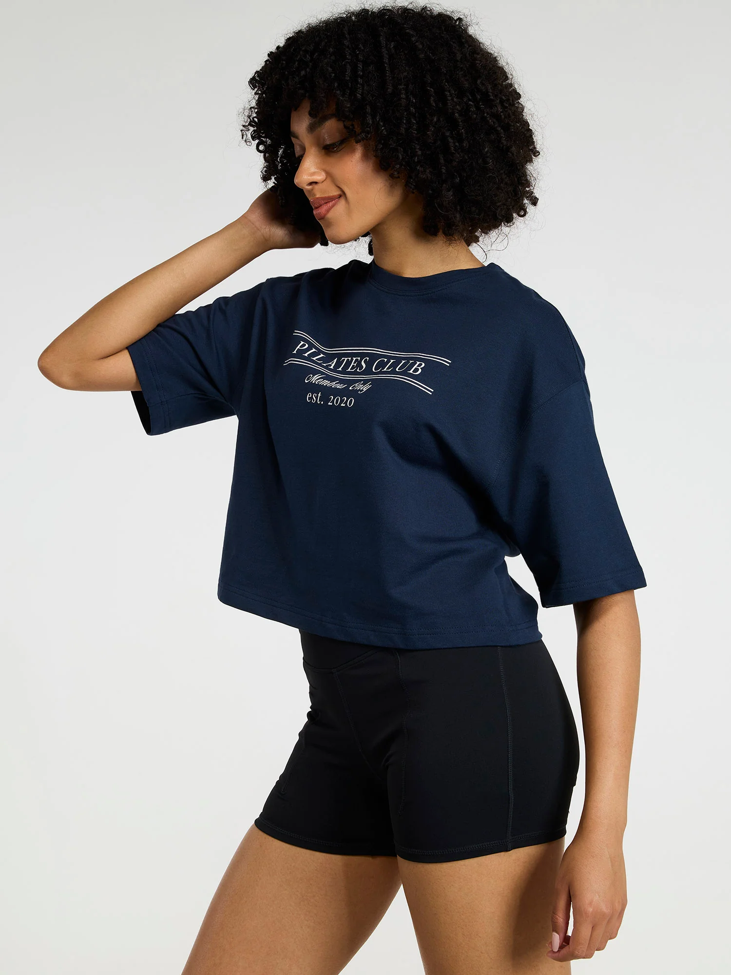 Navy Pilates Core Boxy Tee - Image 5