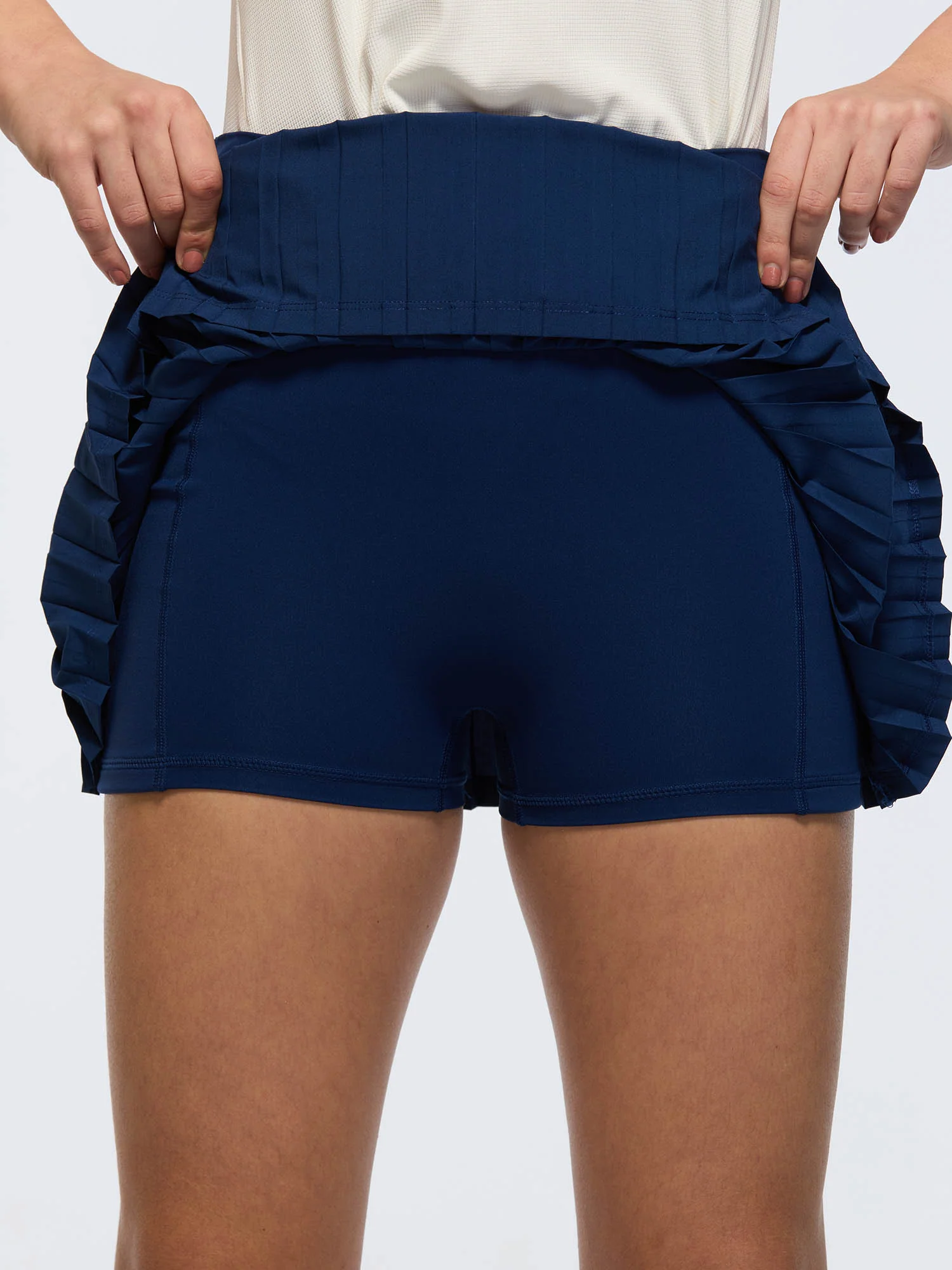 Navy Plie Pleated Skort - Image 10