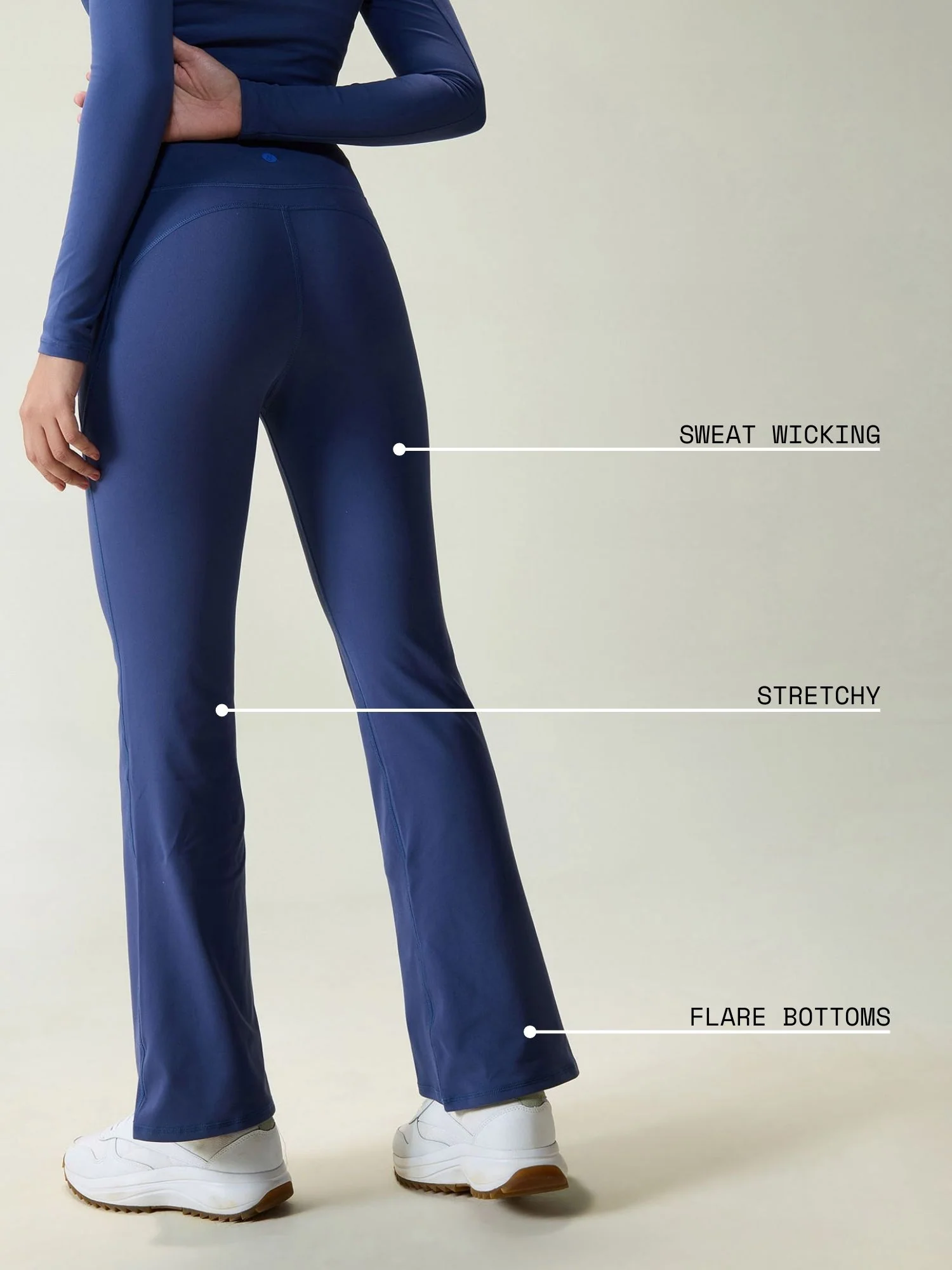 Navy Petite Sculpt Bootcut Leggings - Image 4