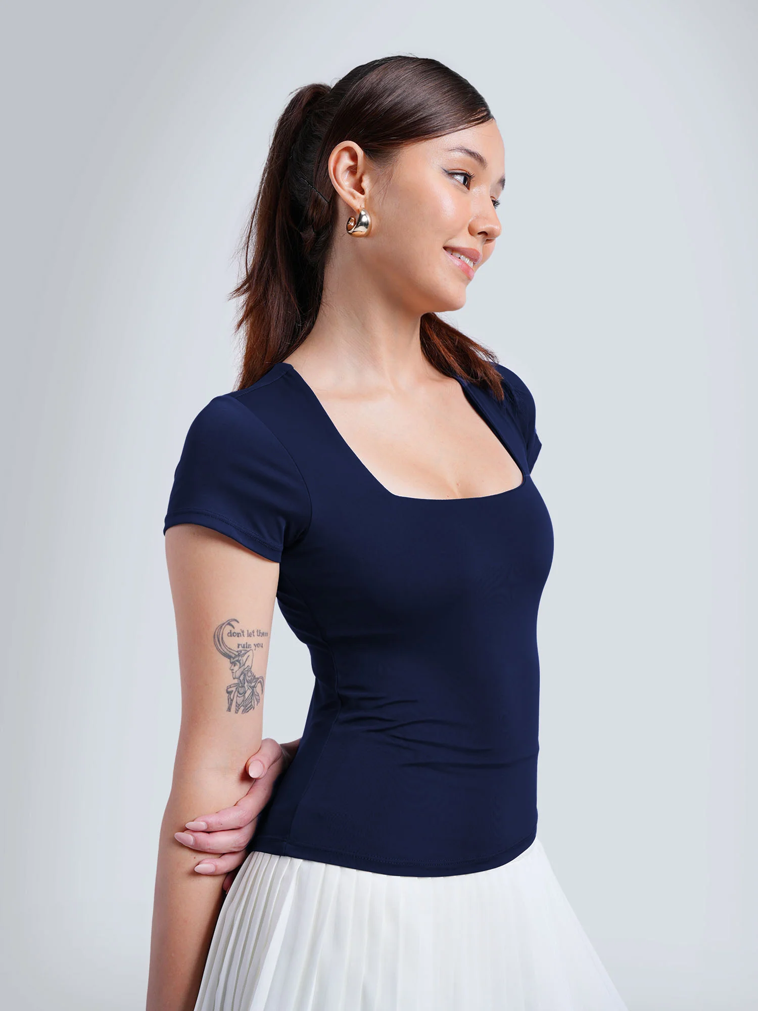 Navy Sculpt Built-In Top - Image 5
