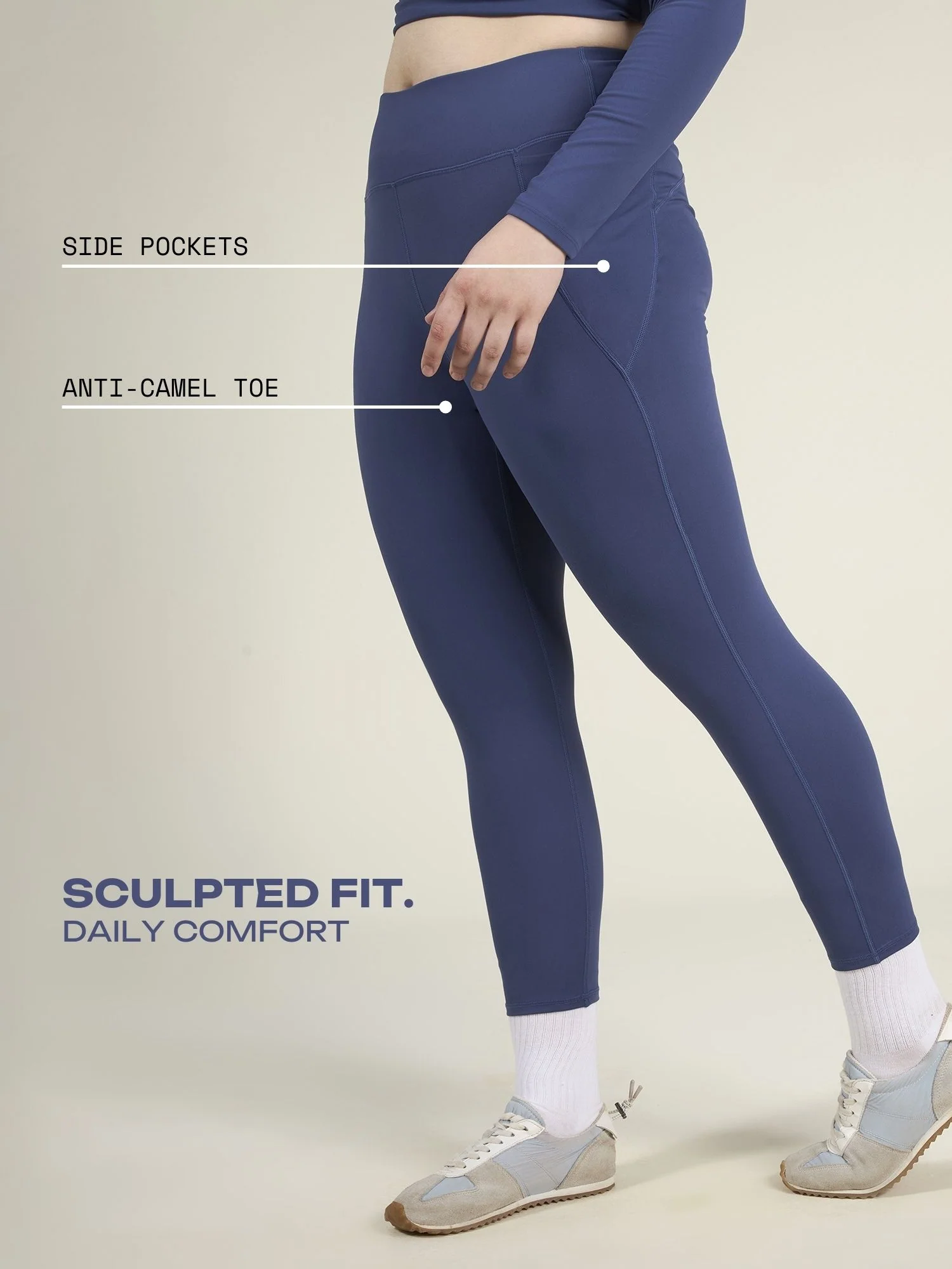Navy Sculpt Core Leggings - Image 3