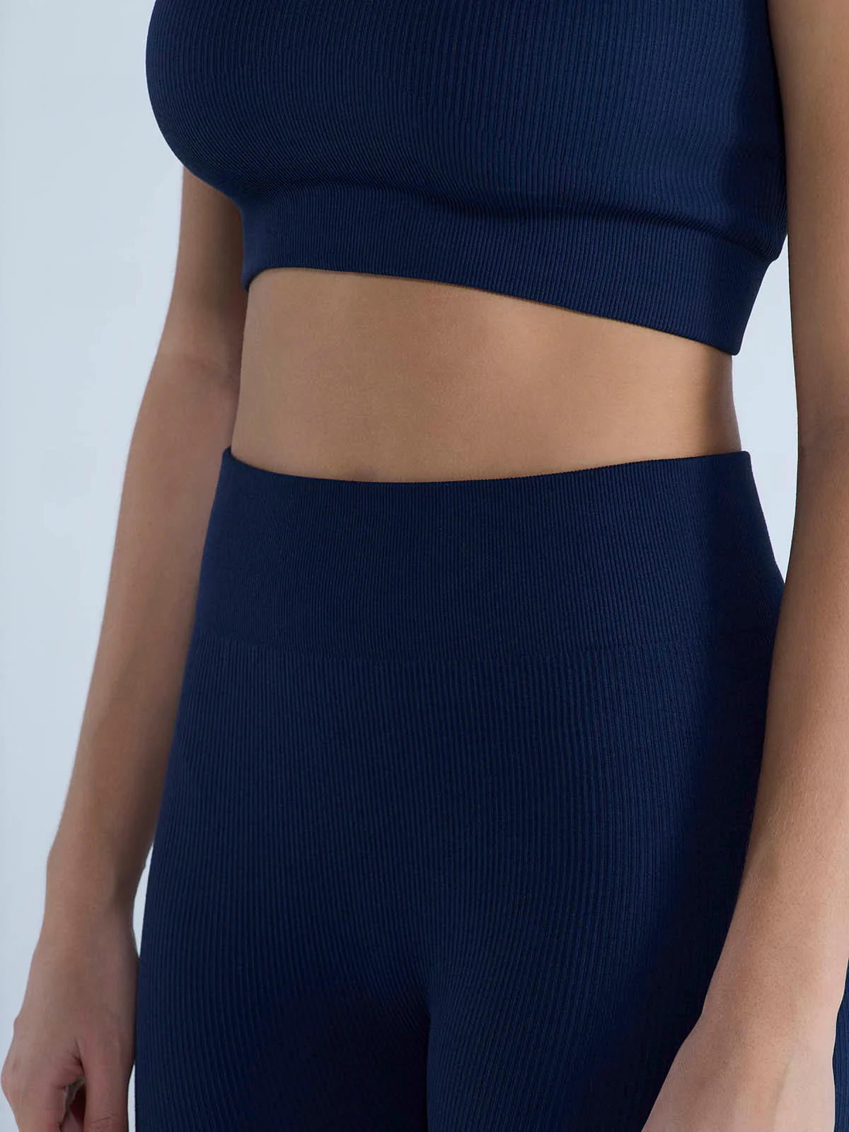 Navy Seamless Cinched Leggings - Image 6
