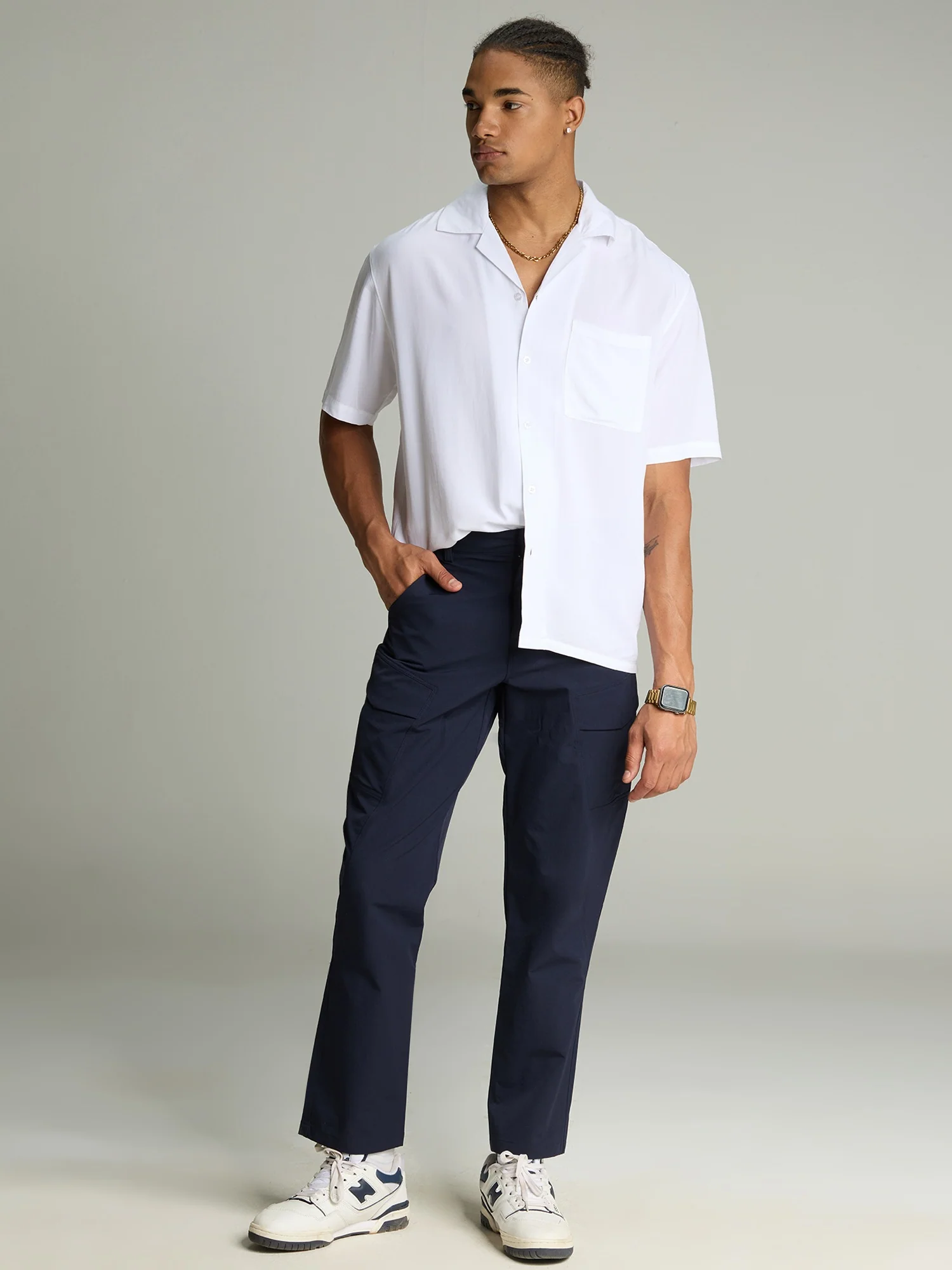 Navy Stride Cargo Pants - Image 2
