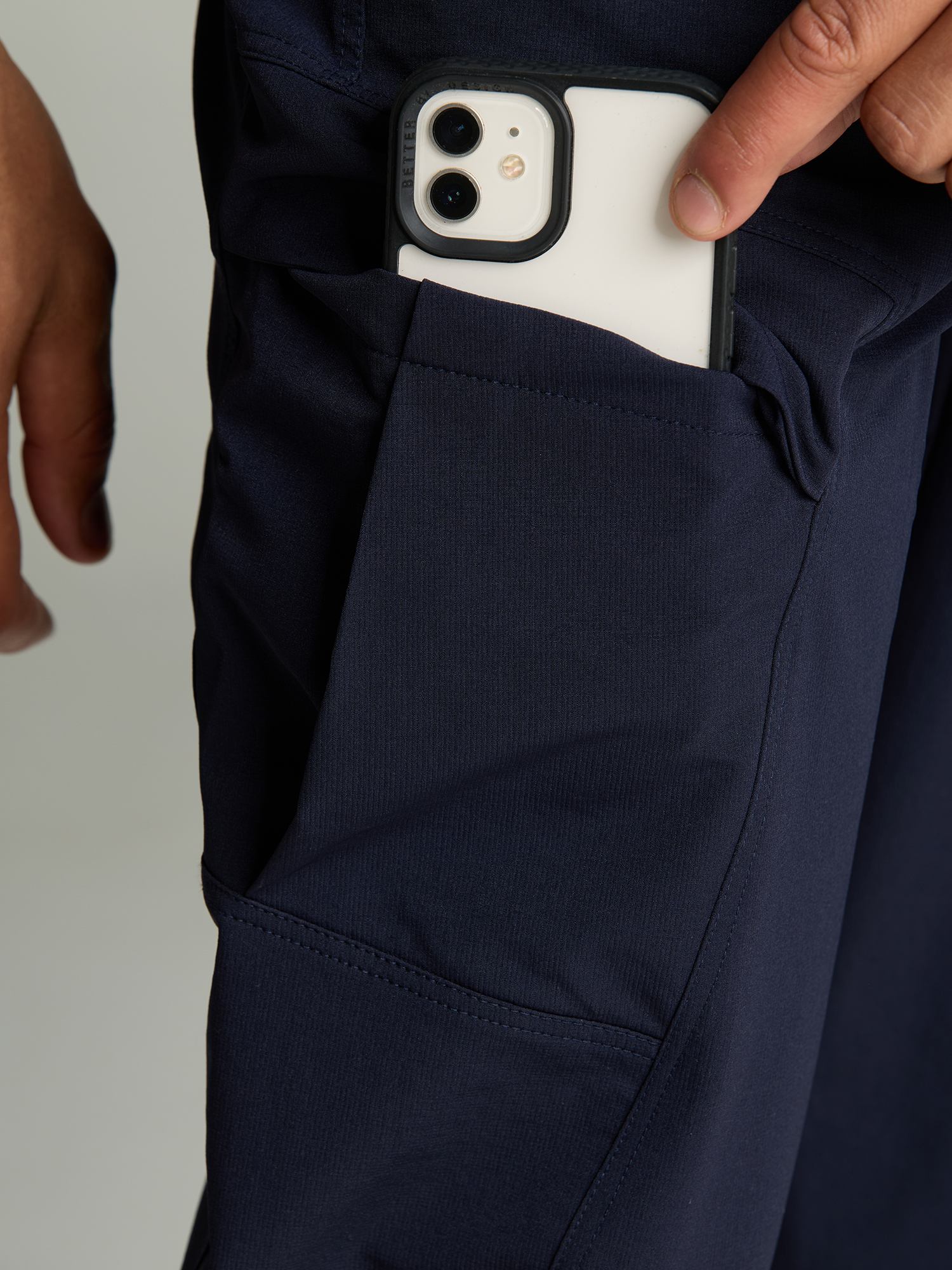 Navy Stride Cargo Pants - Image 8
