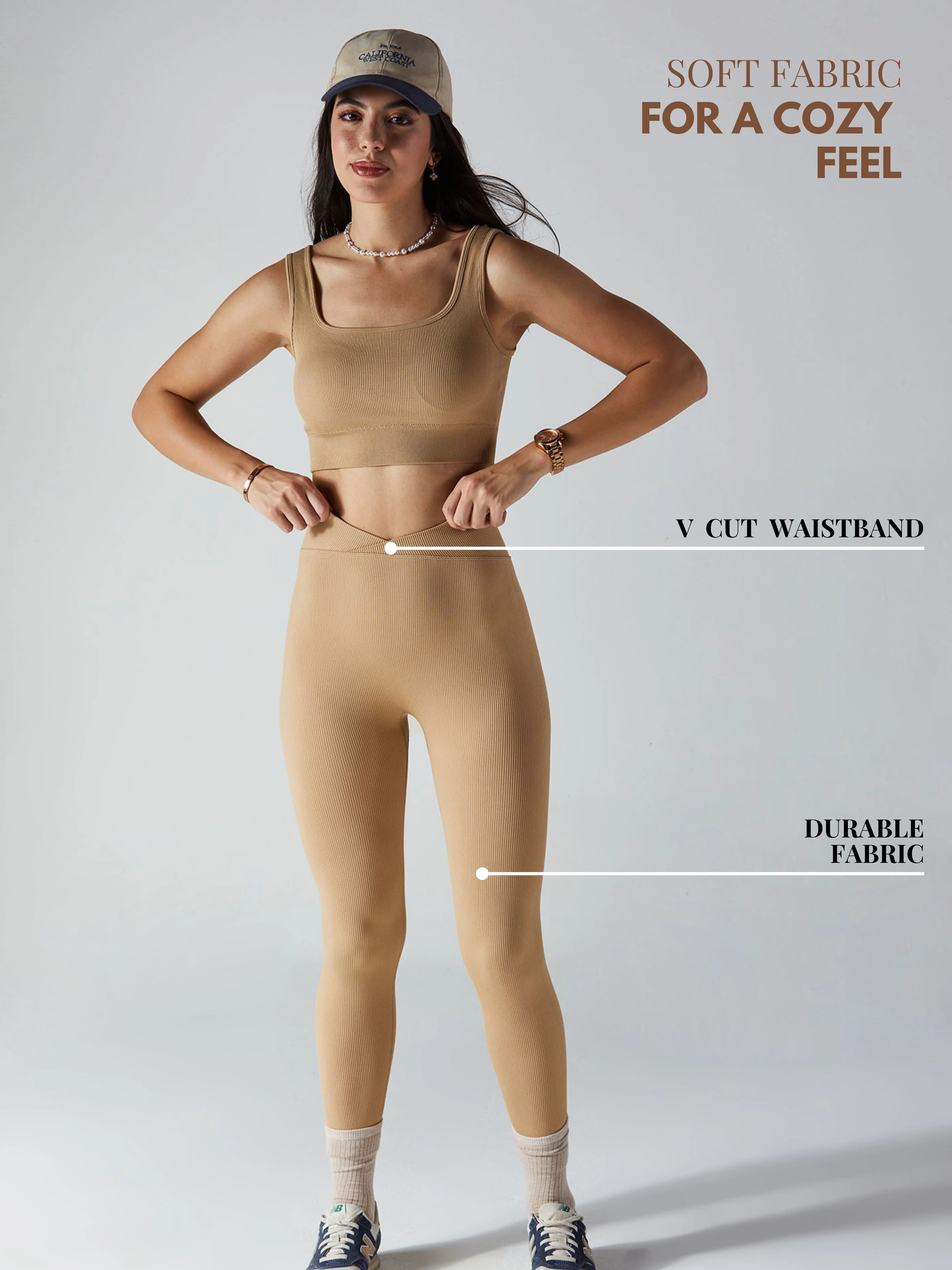 Nude Aspire V-Waist Leggings - Image 4