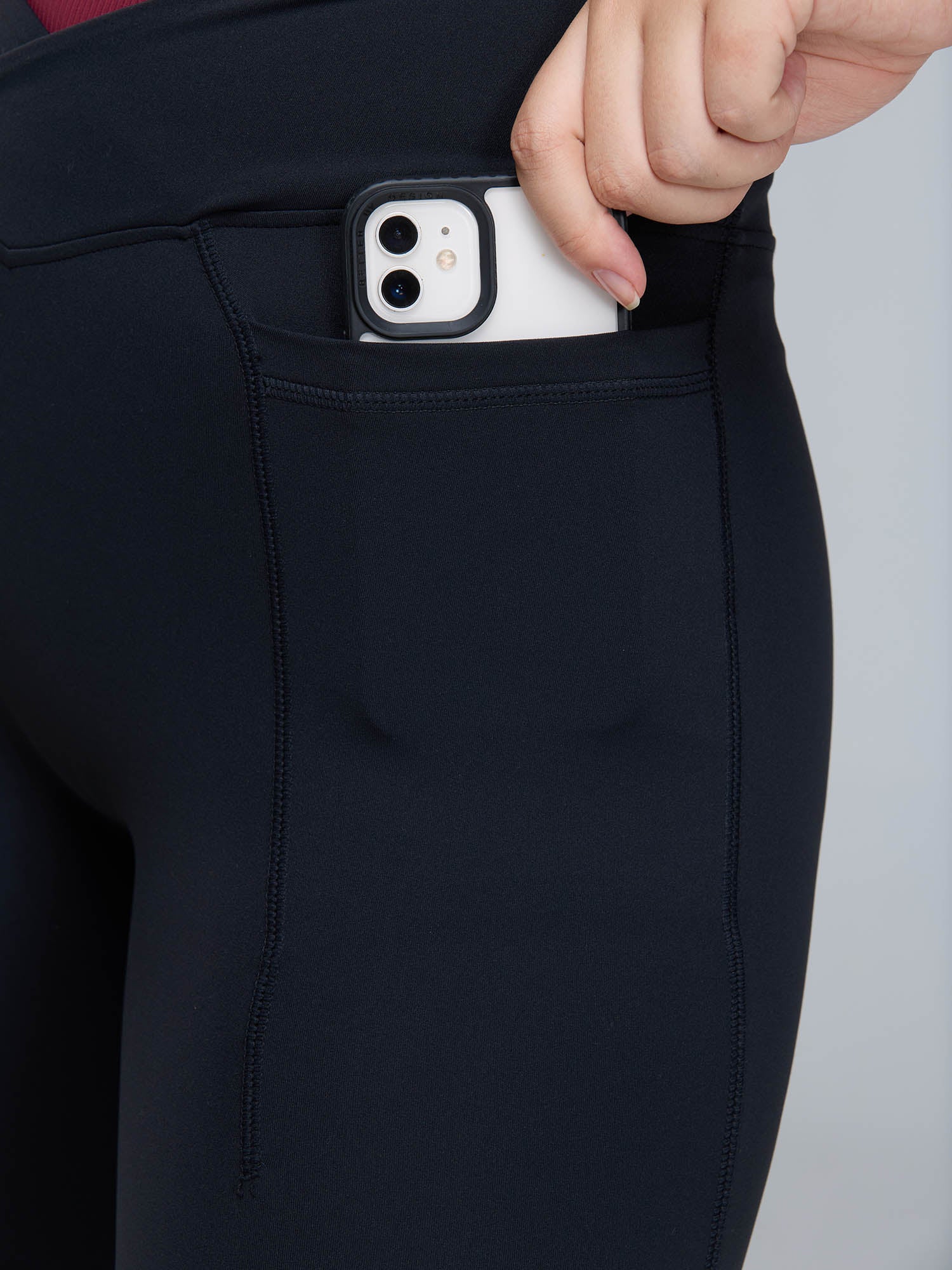 Obsidian Black Extra Tall Hourglass Flared Leggings - Image 6
