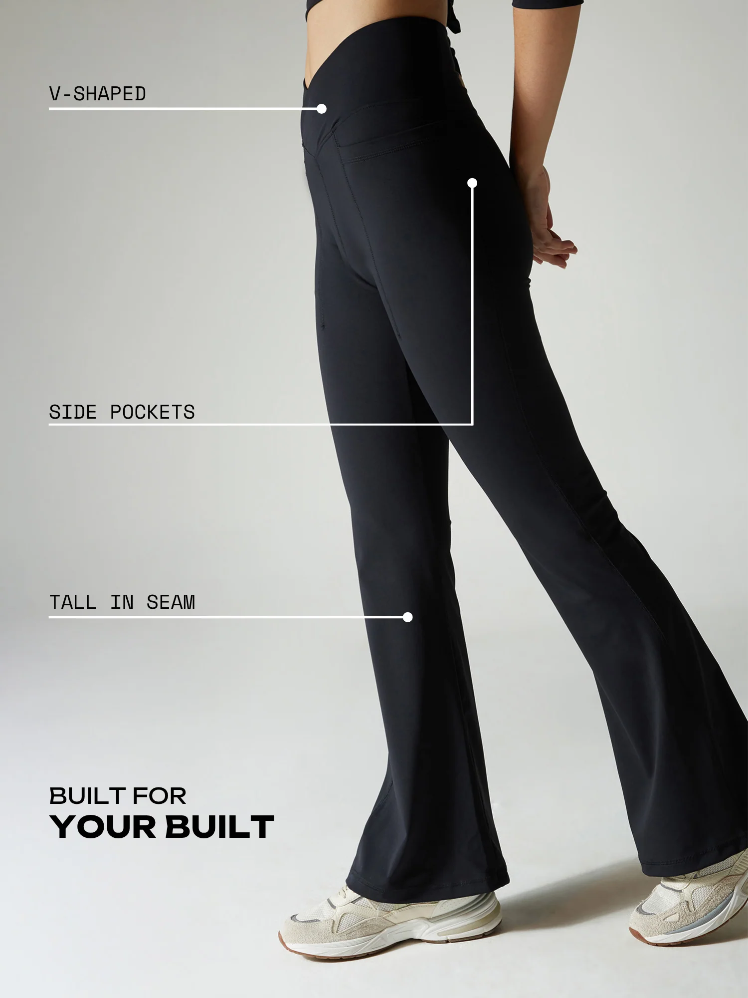Obsidian Black Hourglass Flared Leggings - Image 15