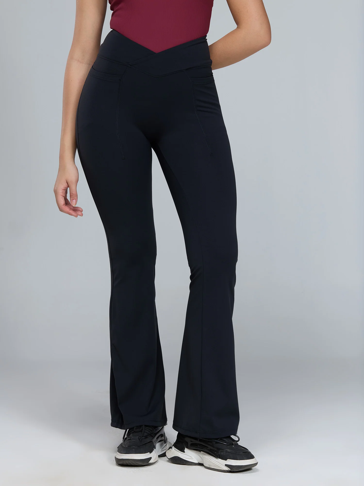 Obsidian Black Hourglass Flared Leggings - Image 22