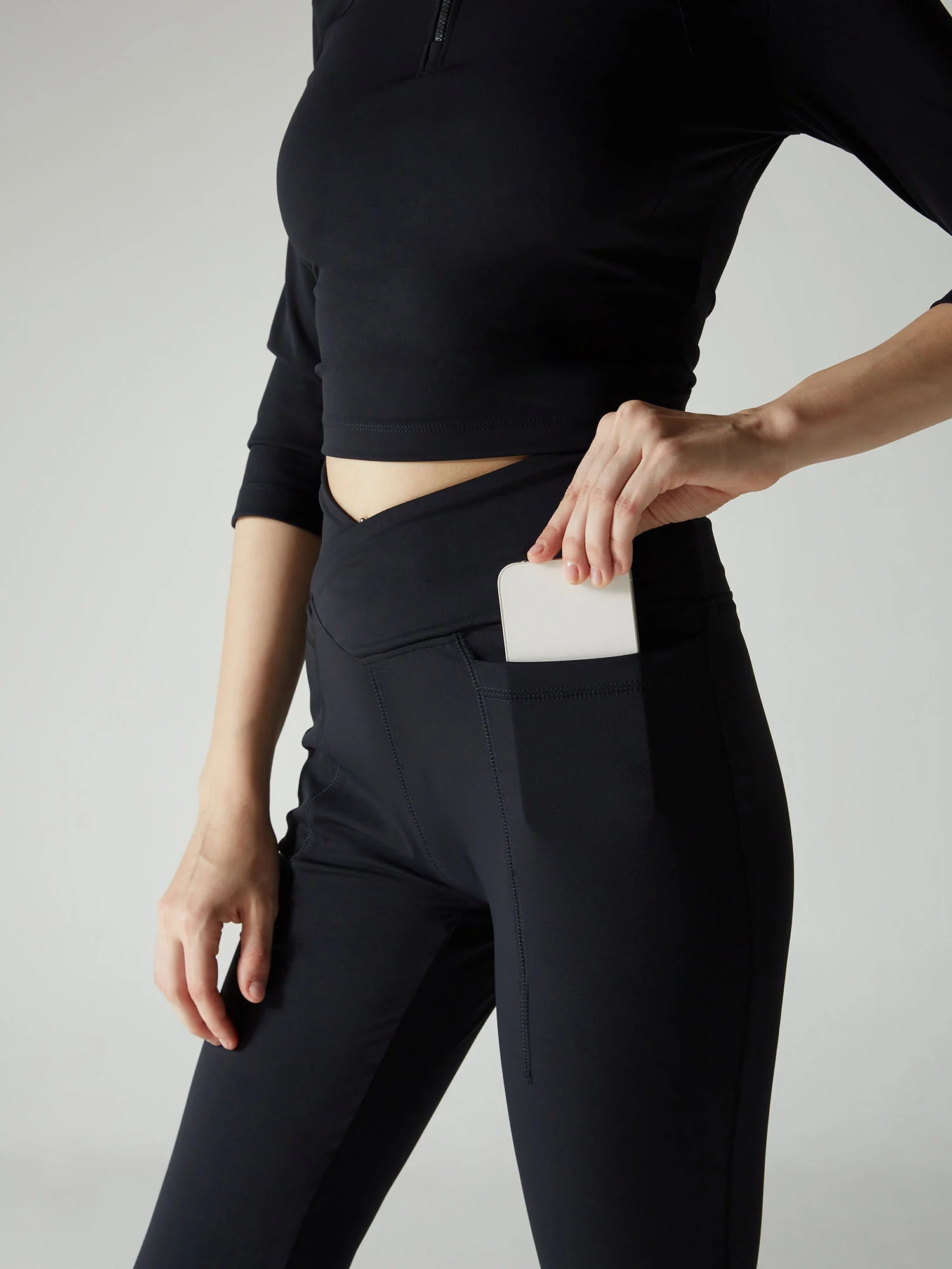 Obsidian Black Hourglass Flared Leggings - Image 9