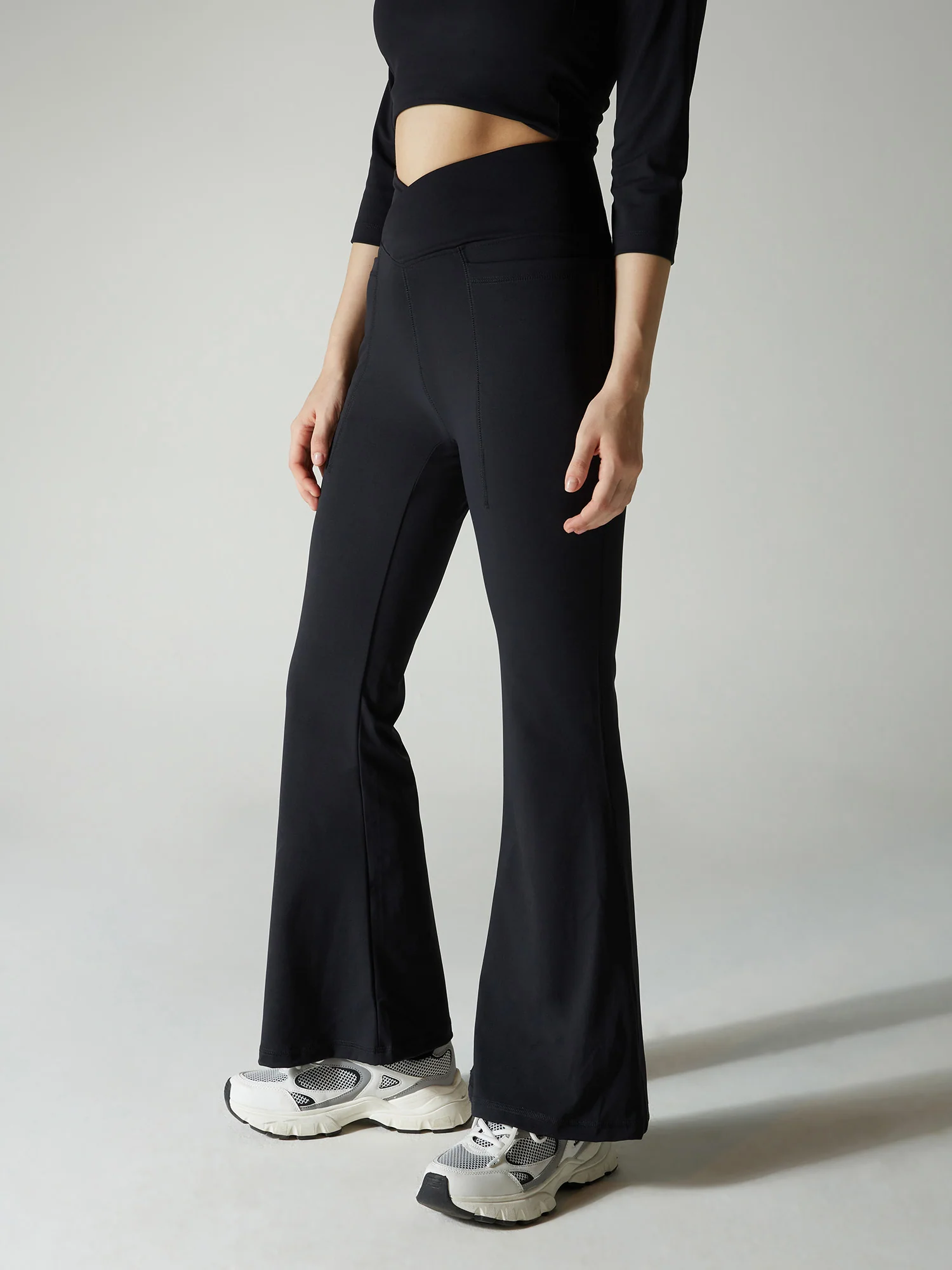 Obsidian Black Petite Hourglass Flared Leggings - Image 10