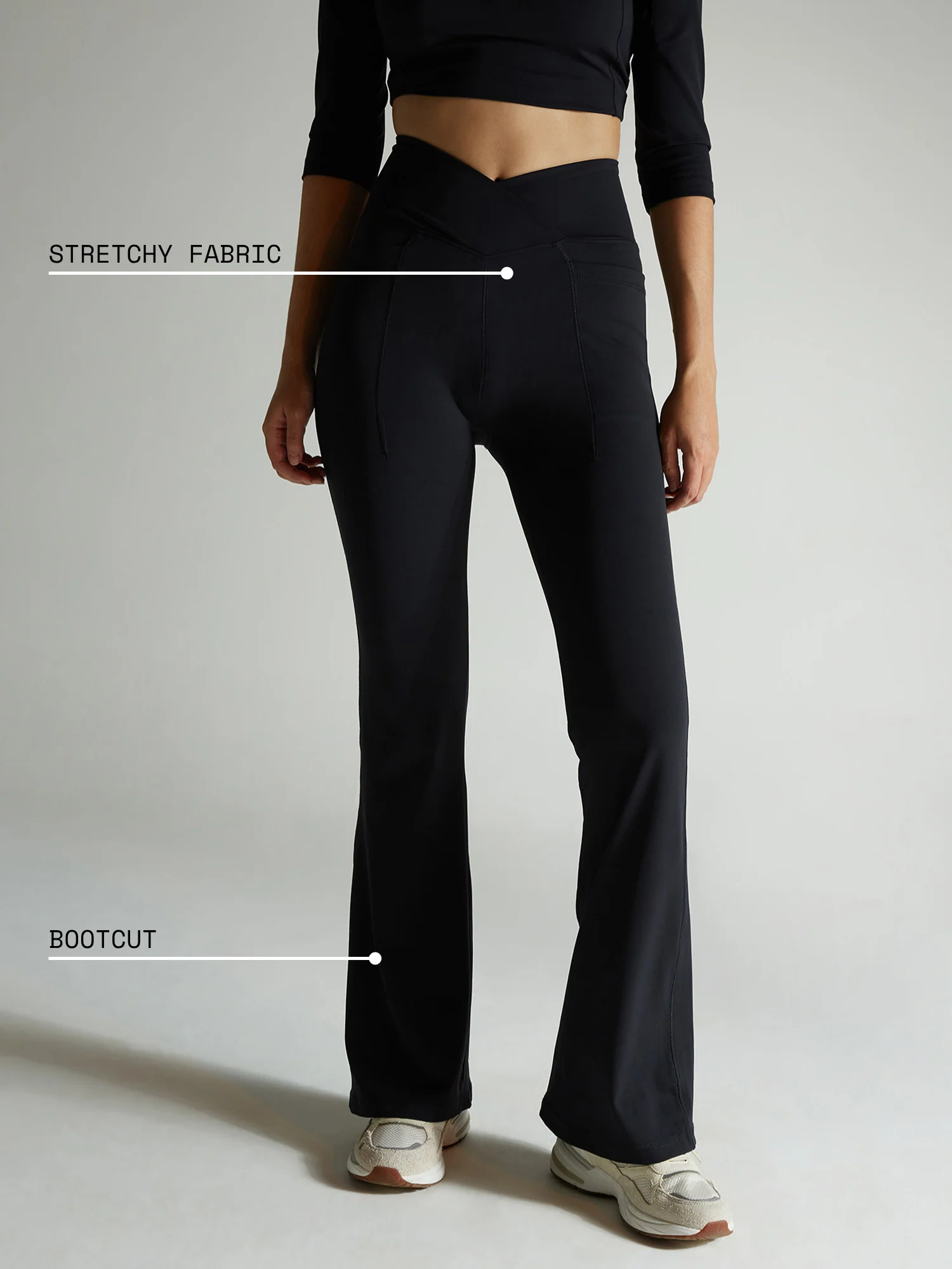Obsidian Black Petite Hourglass Flared Leggings - Image 4