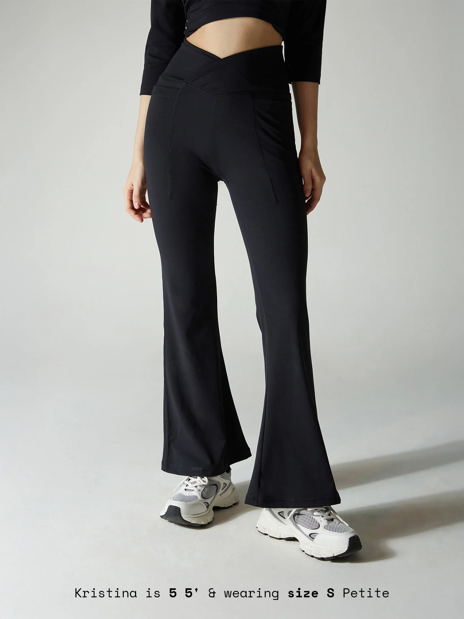 Obsidian Black Petite Hourglass Flared Leggings - Image 7