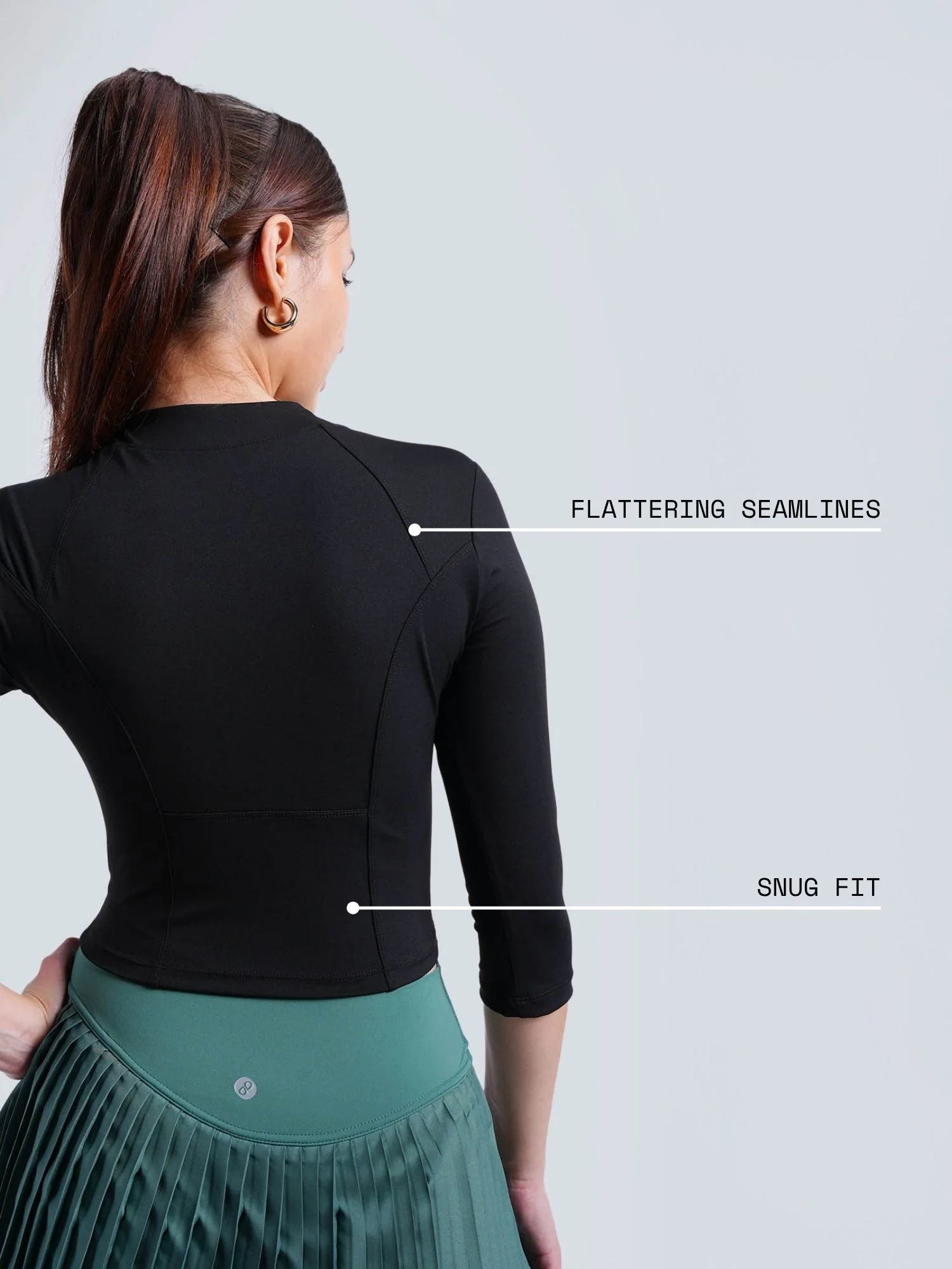 Obsidian Black Silhouette Zip Top - Image 4