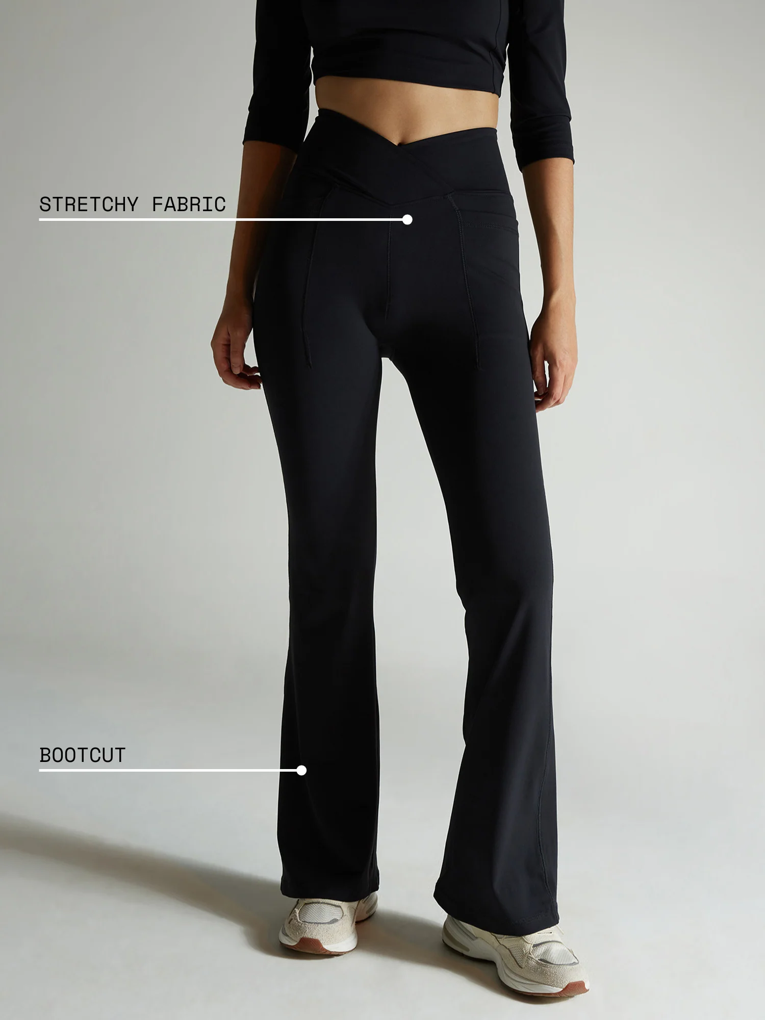 Obsidian Black Tall Hourglass Flared Leggings - Image 3