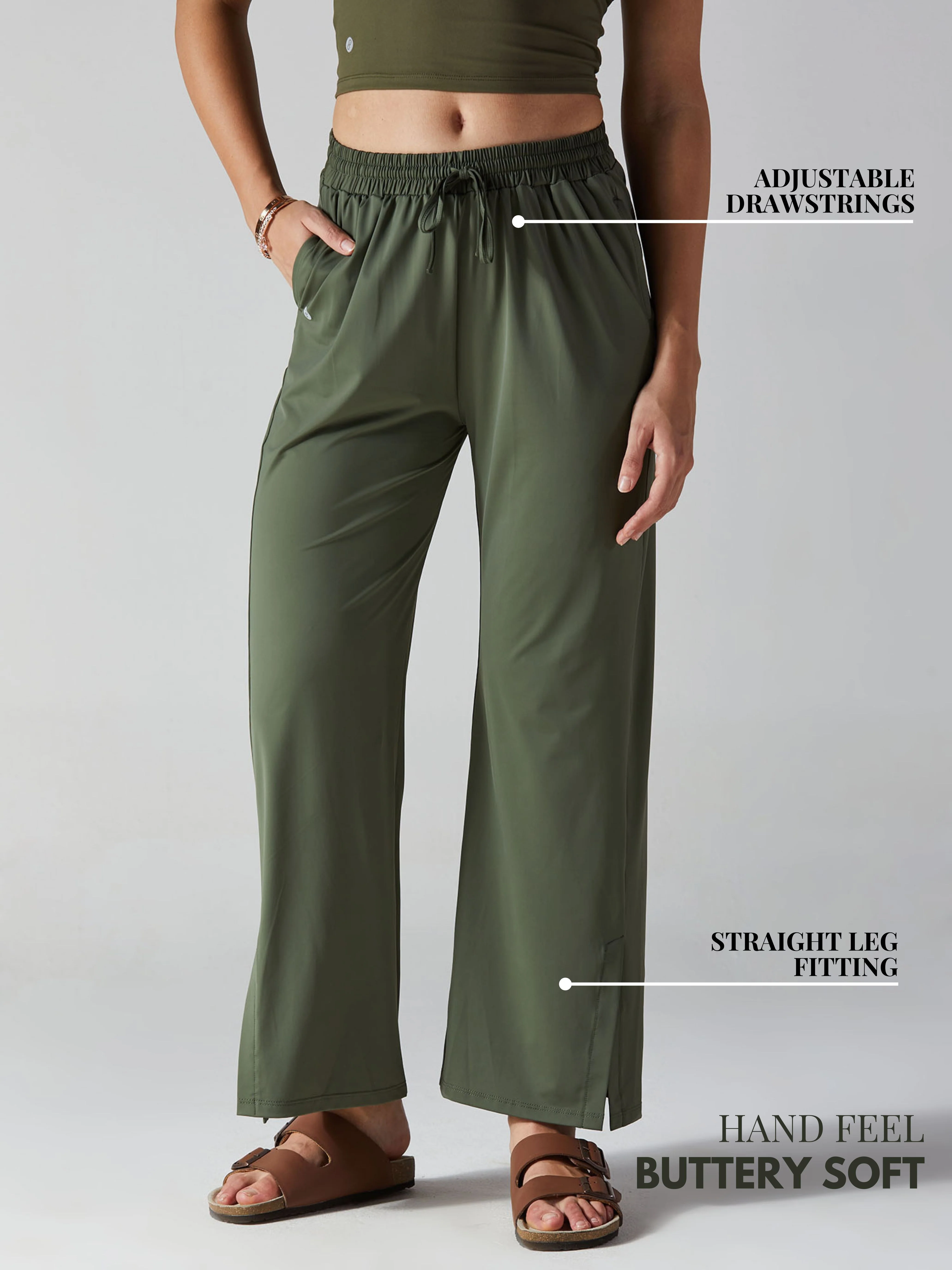 Olive AirLuxe Trousers - Image 4