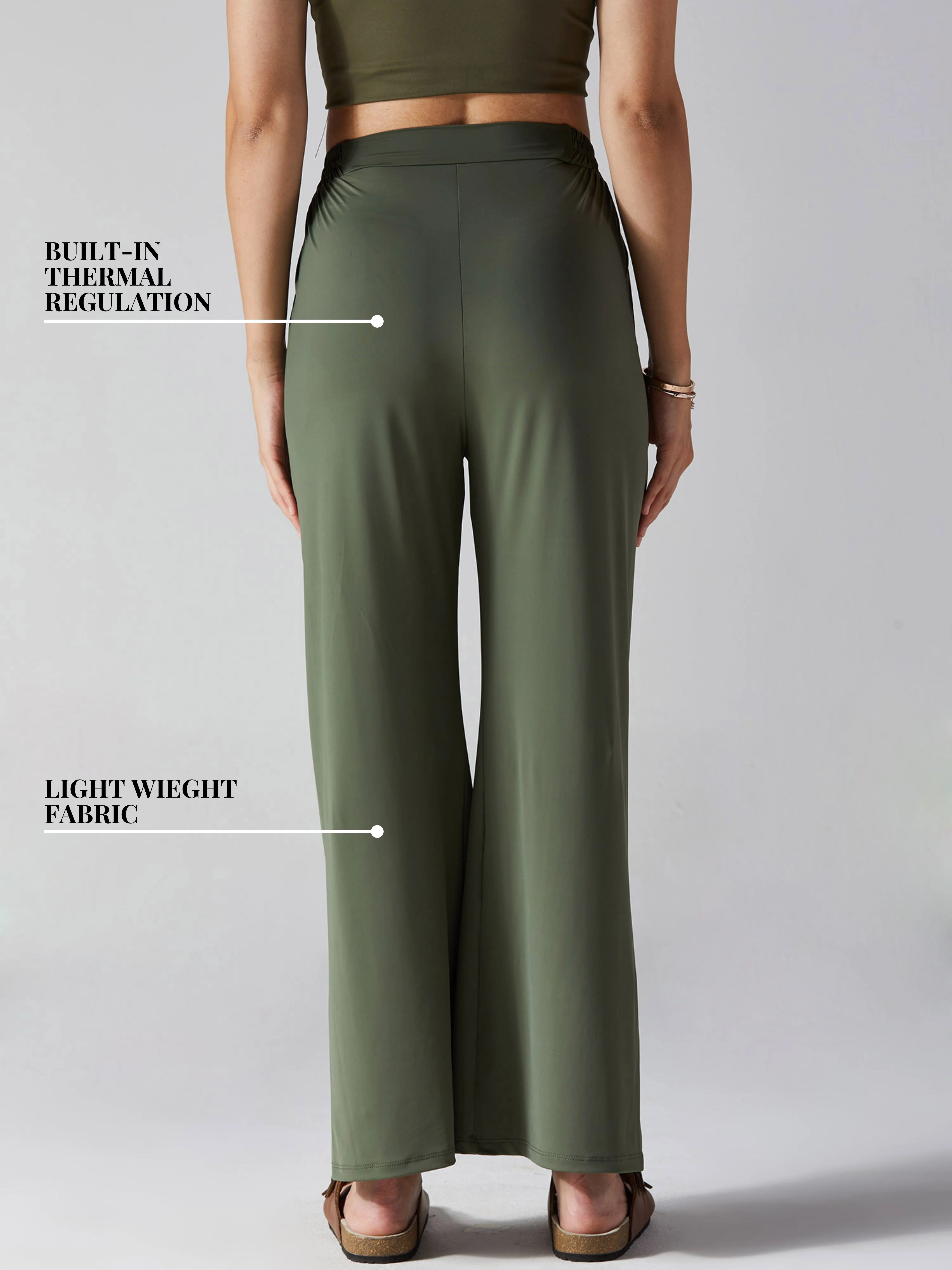 Olive AirLuxe Trousers - Image 5