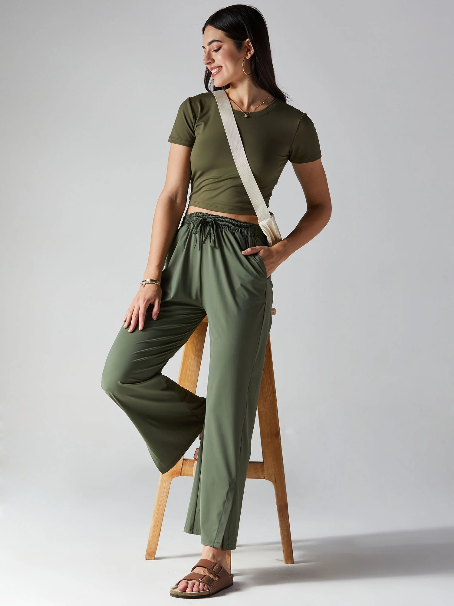 Olive AirLuxe Trousers - Image 7