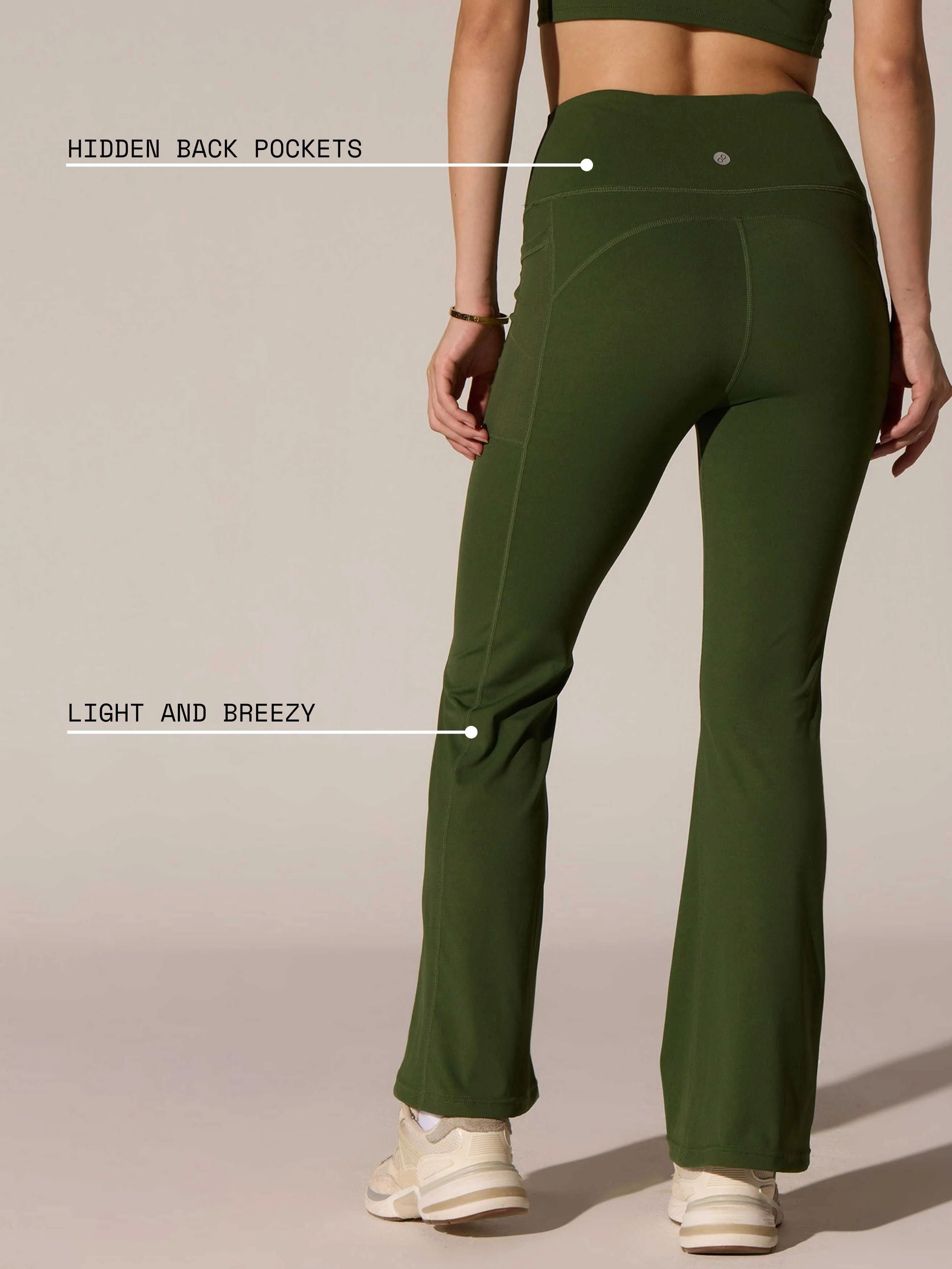 Olive All-Day Flex Flare Pants - Image 8