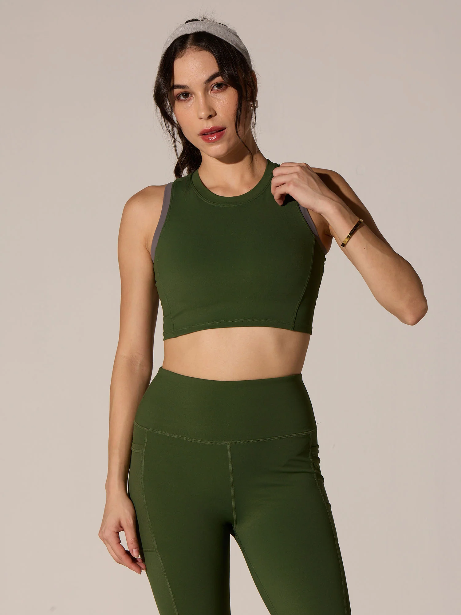 Olive In-Vest Sports Bra - Image 3