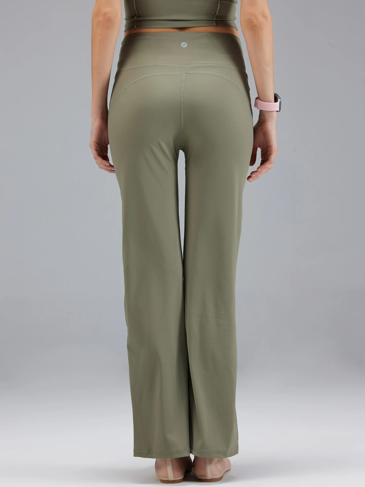 Olive Retro Flare Pants - Image 4