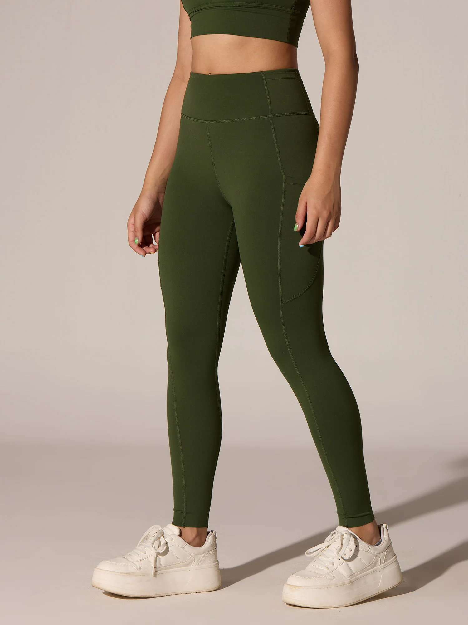 Olive Septa Pocket Leggings - Image 3