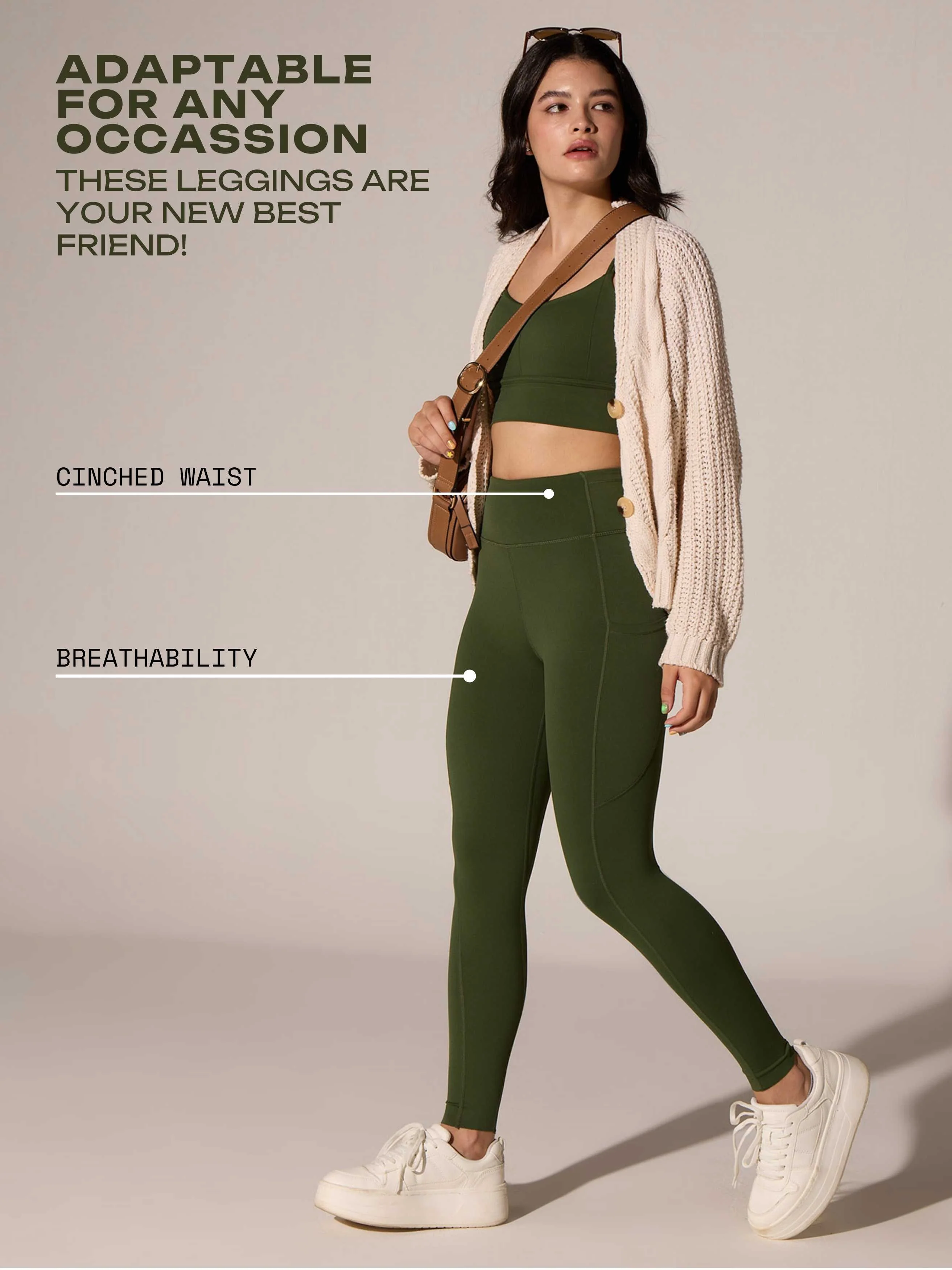 Olive Septa Pocket Leggings - Image 6