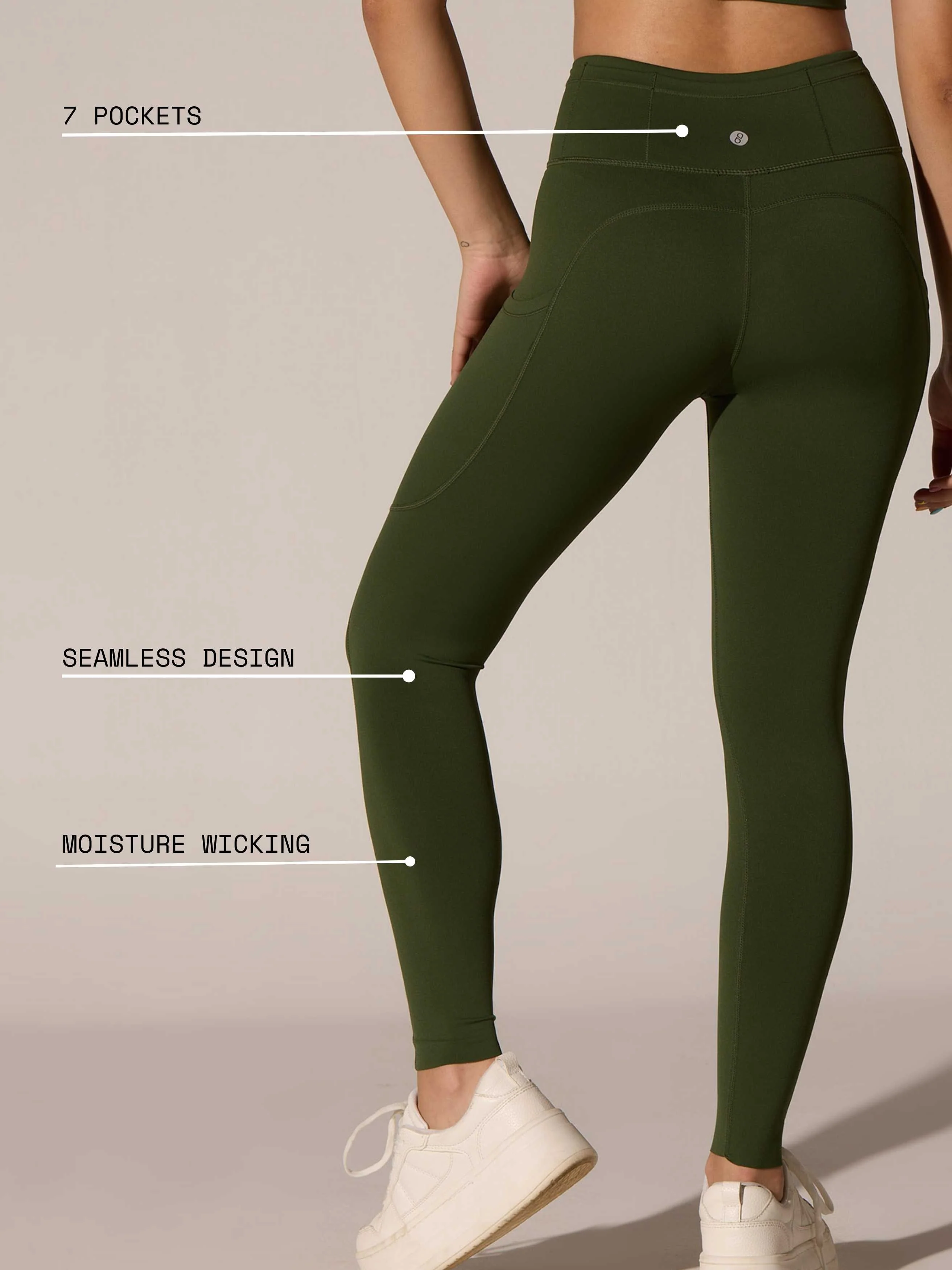 Olive Septa Pocket Leggings - Image 7