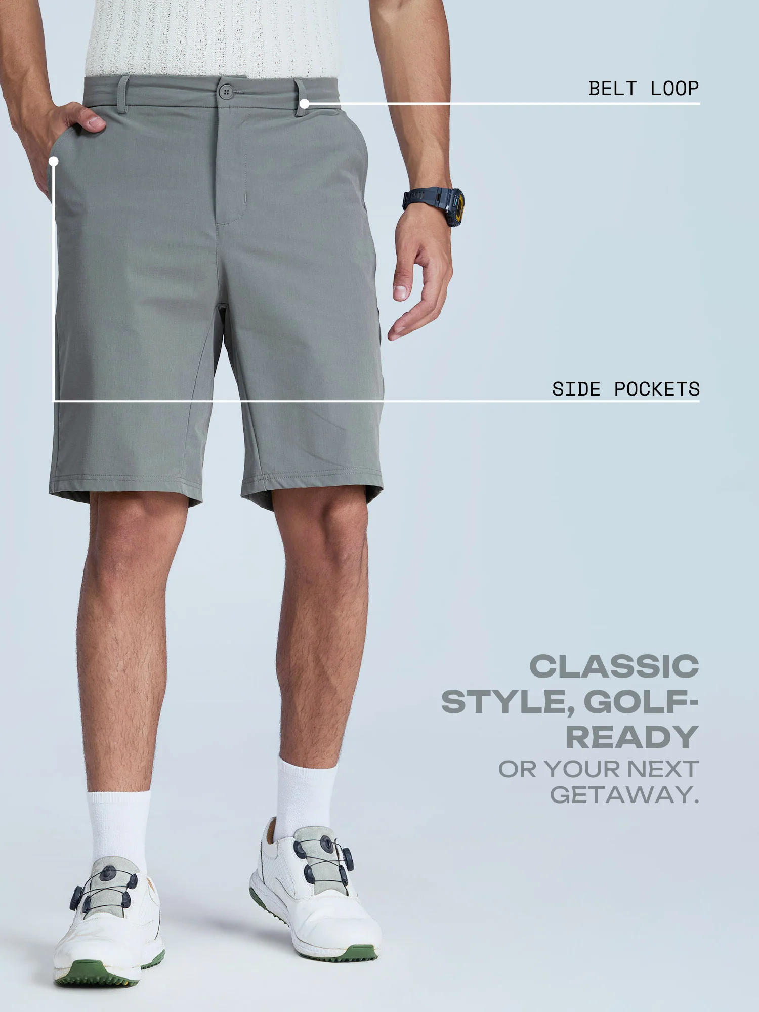 Olive Stride Golf Shorts - Image 4