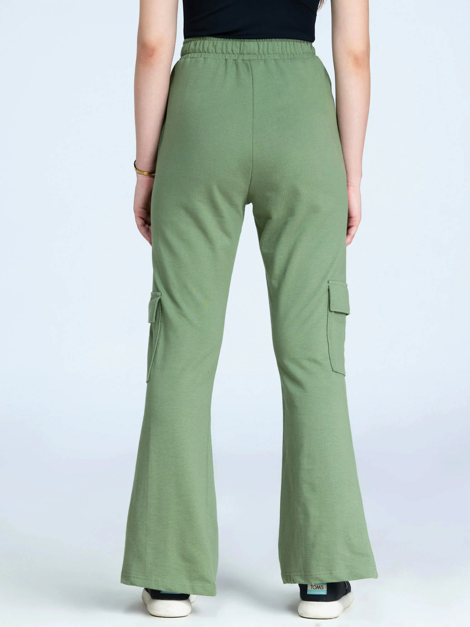 Olive Wide Cargo Joggers - Image 7