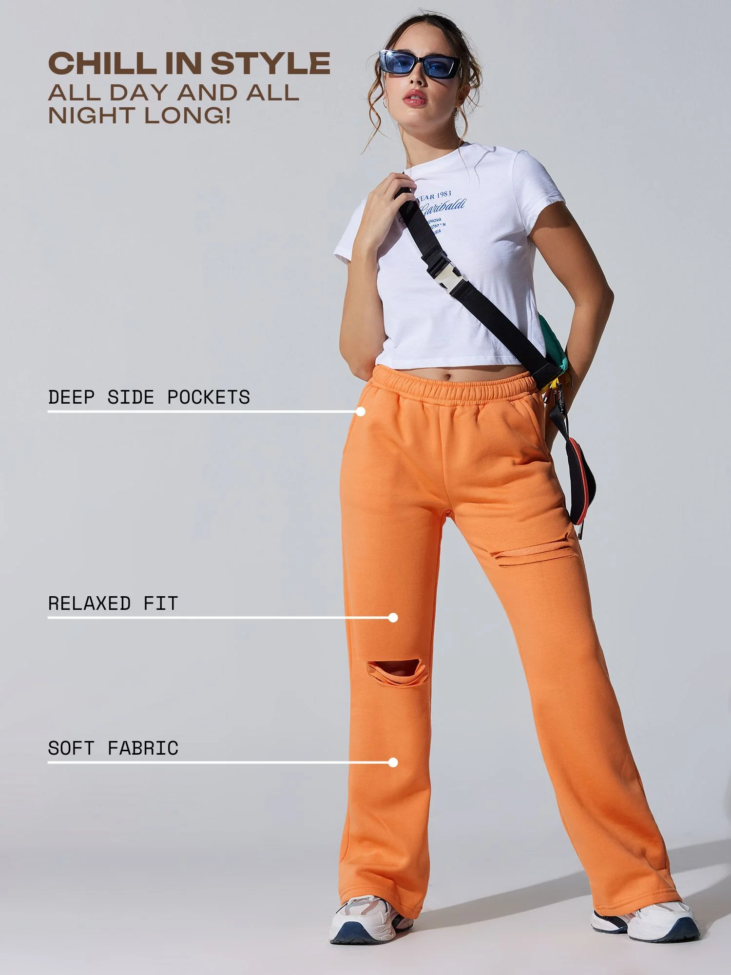 Orange Dual Slit Adapt Joggers - Image 3