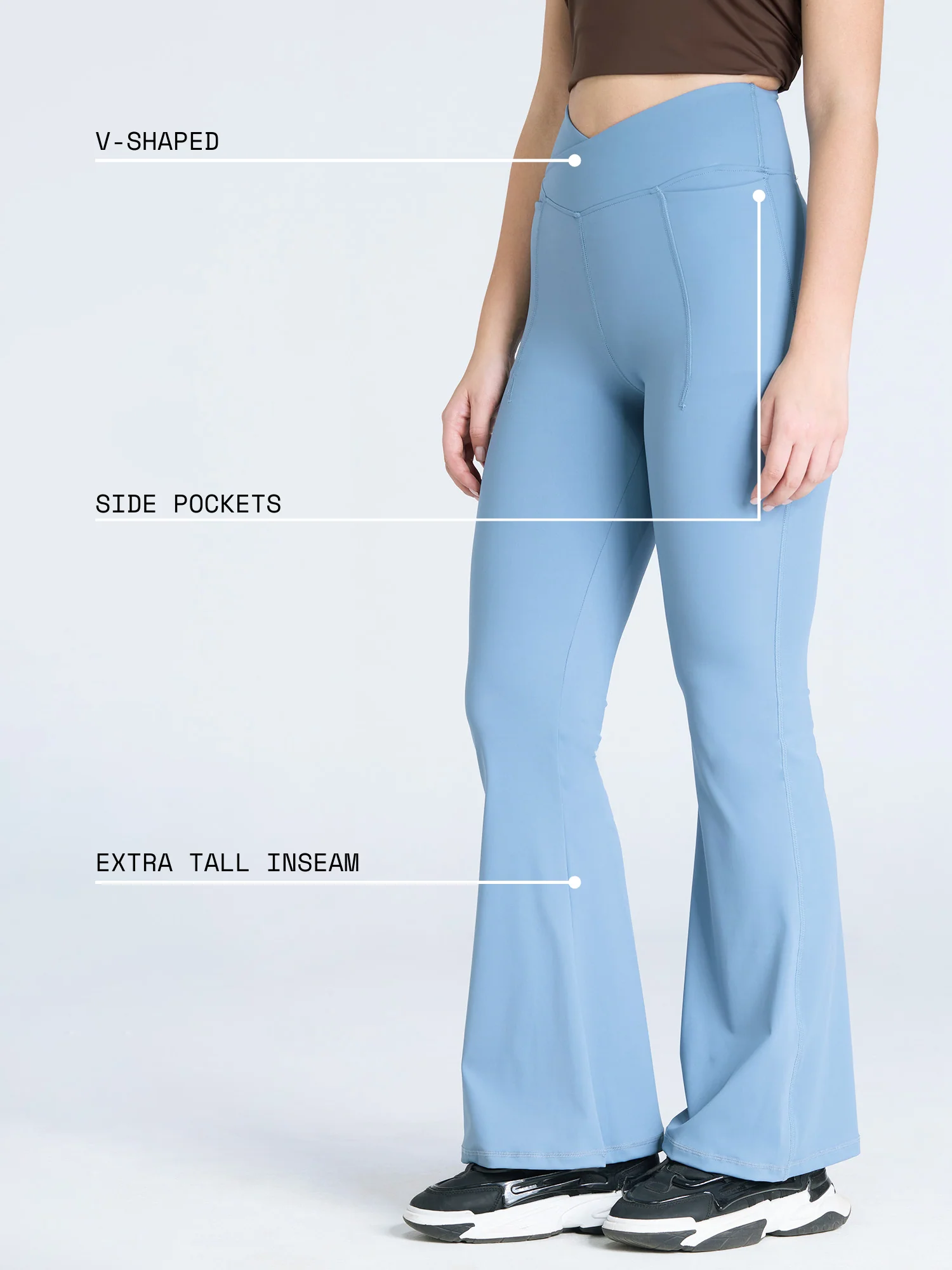 Pebble Extra Tall Hourglass Flared Leggings - Image 3