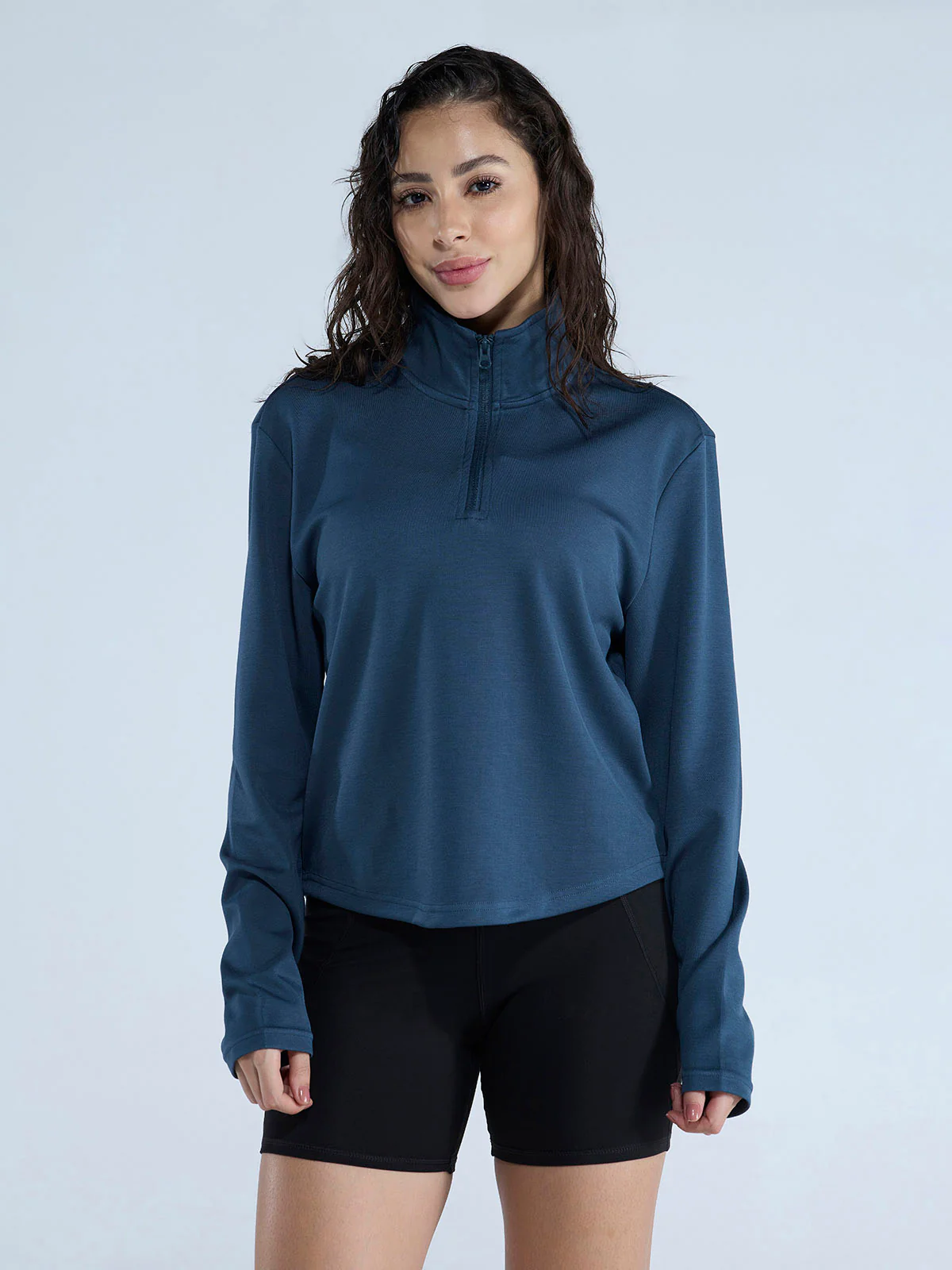 Petrol Blue Adaptive Quarter Zip - Image 3