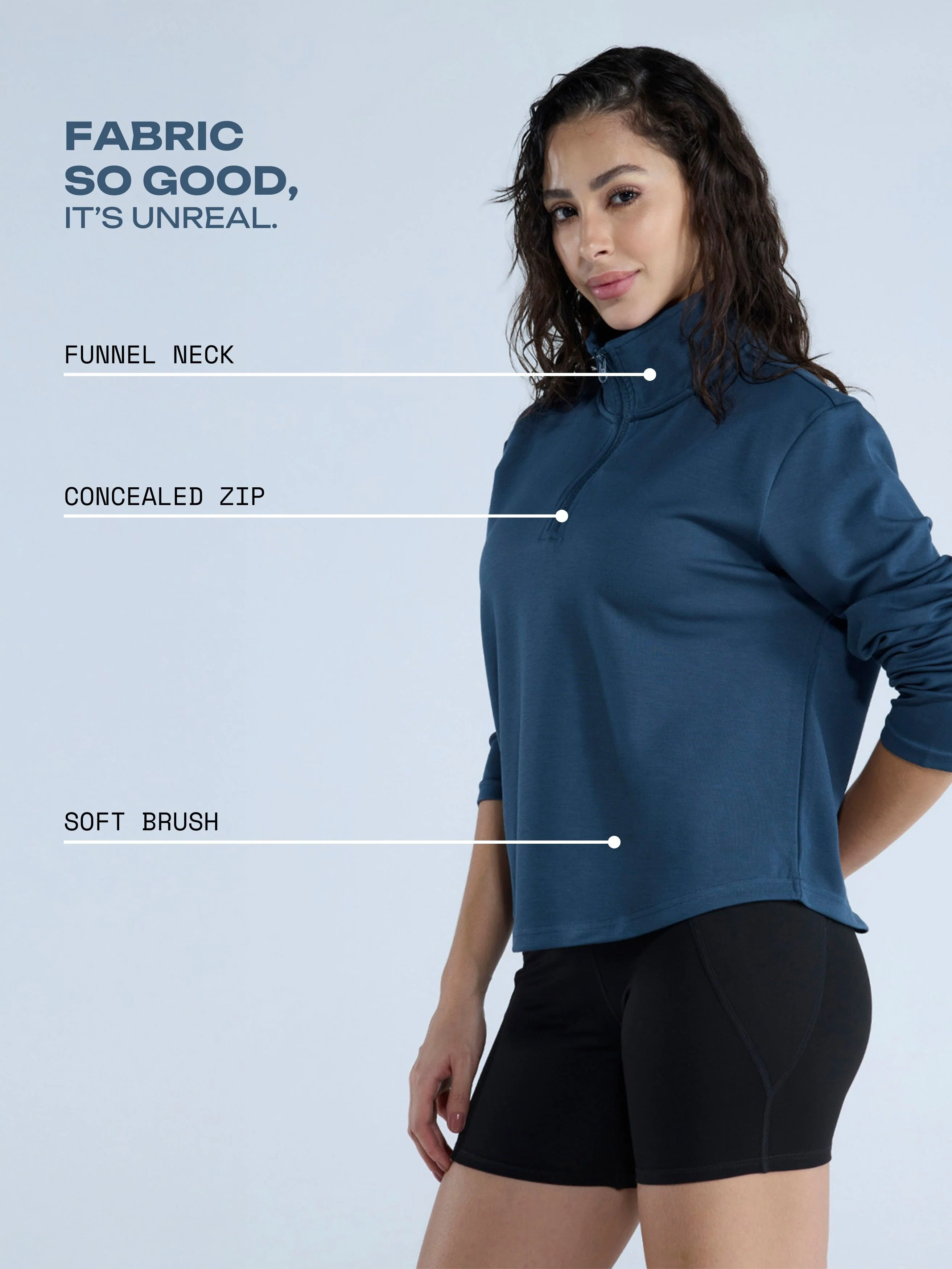 Petrol Blue Adaptive Quarter Zip - Image 6