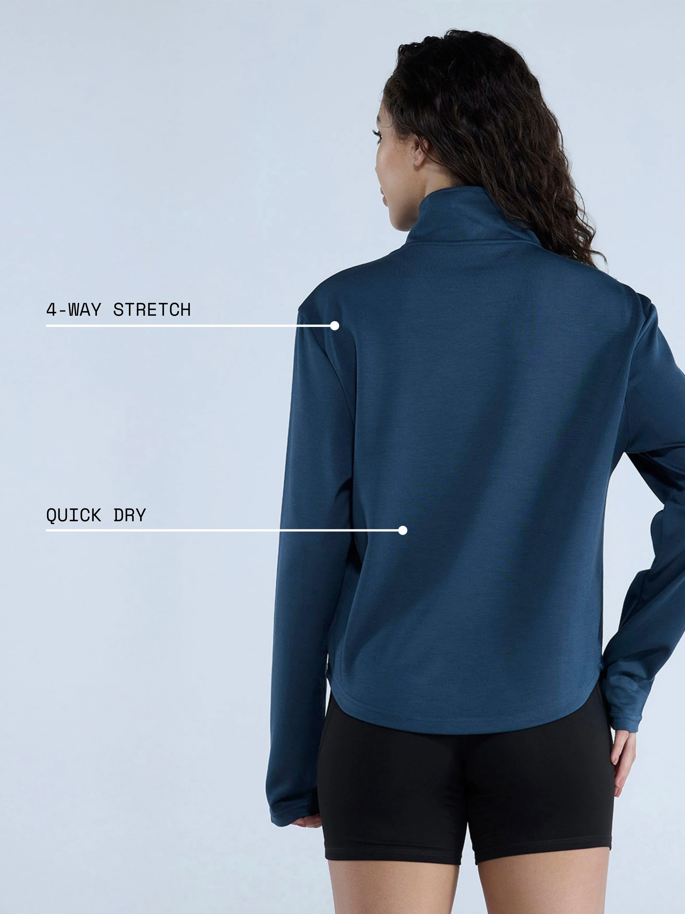 Petrol Blue Adaptive Quarter Zip - Image 7