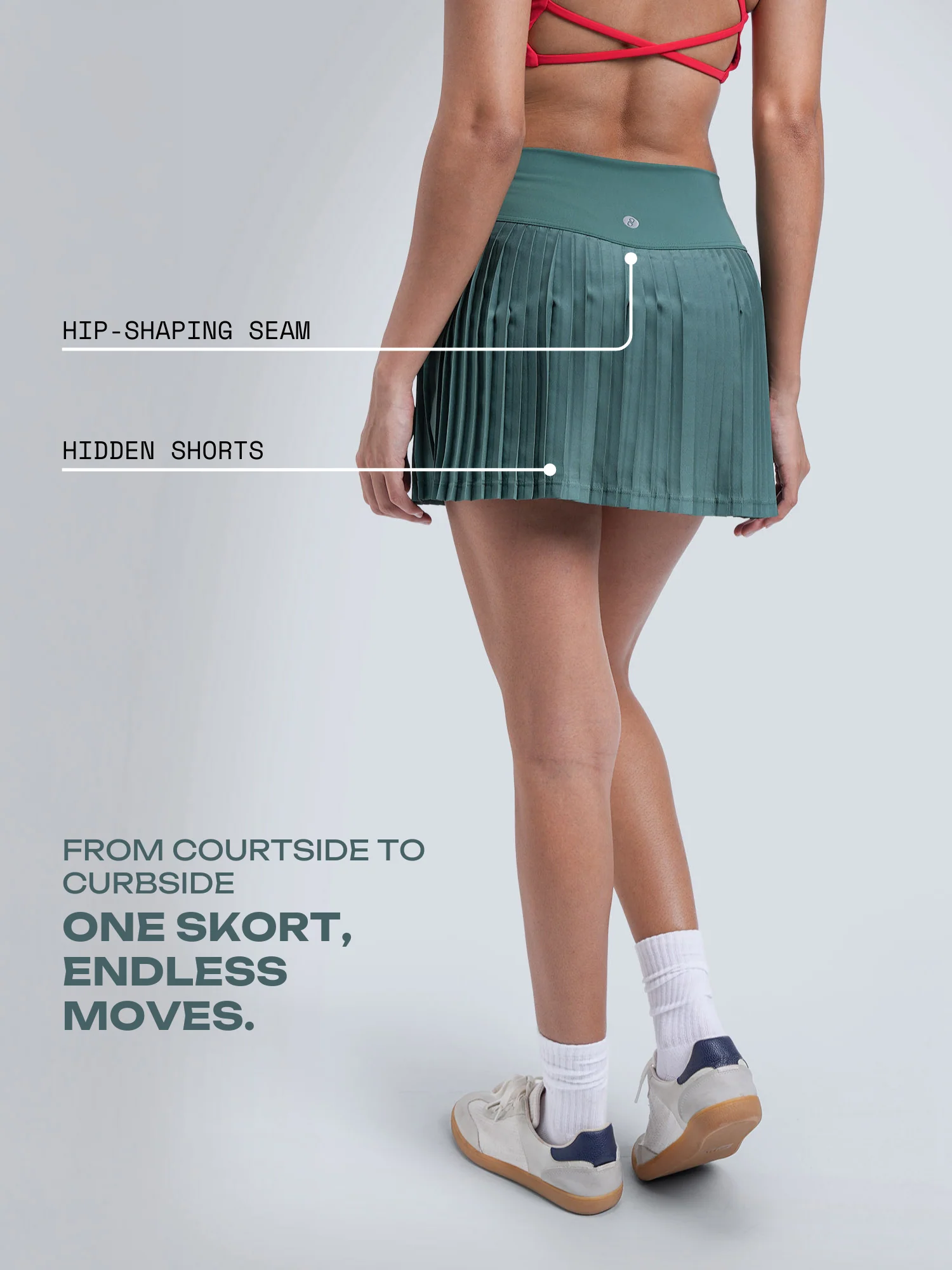 Pine Plie Pleated Skort - Image 3