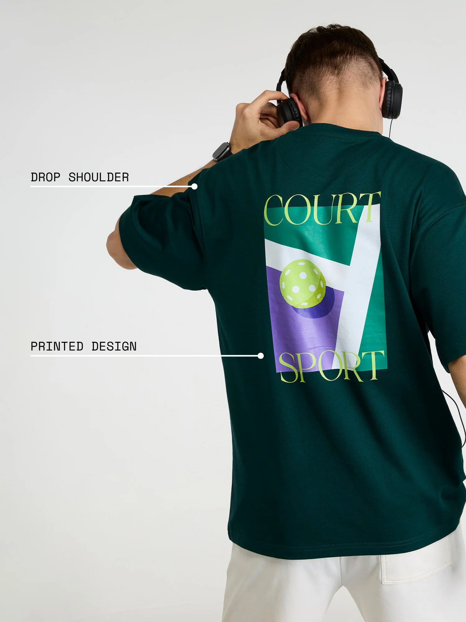 Pine Pickleball Oversized Printed Tee - Men - Image 3