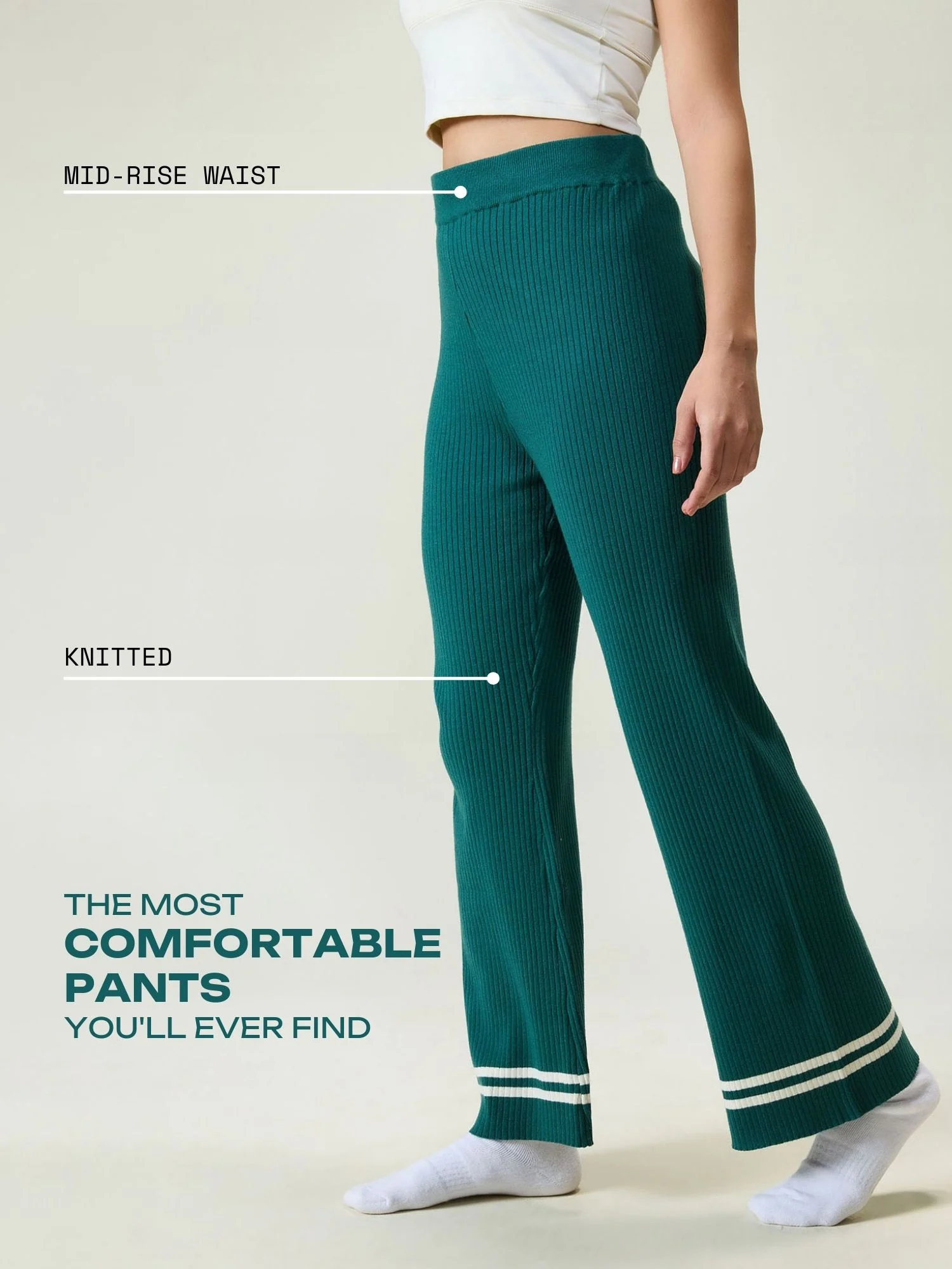 Pine Rib-knit Trousers - Image 3