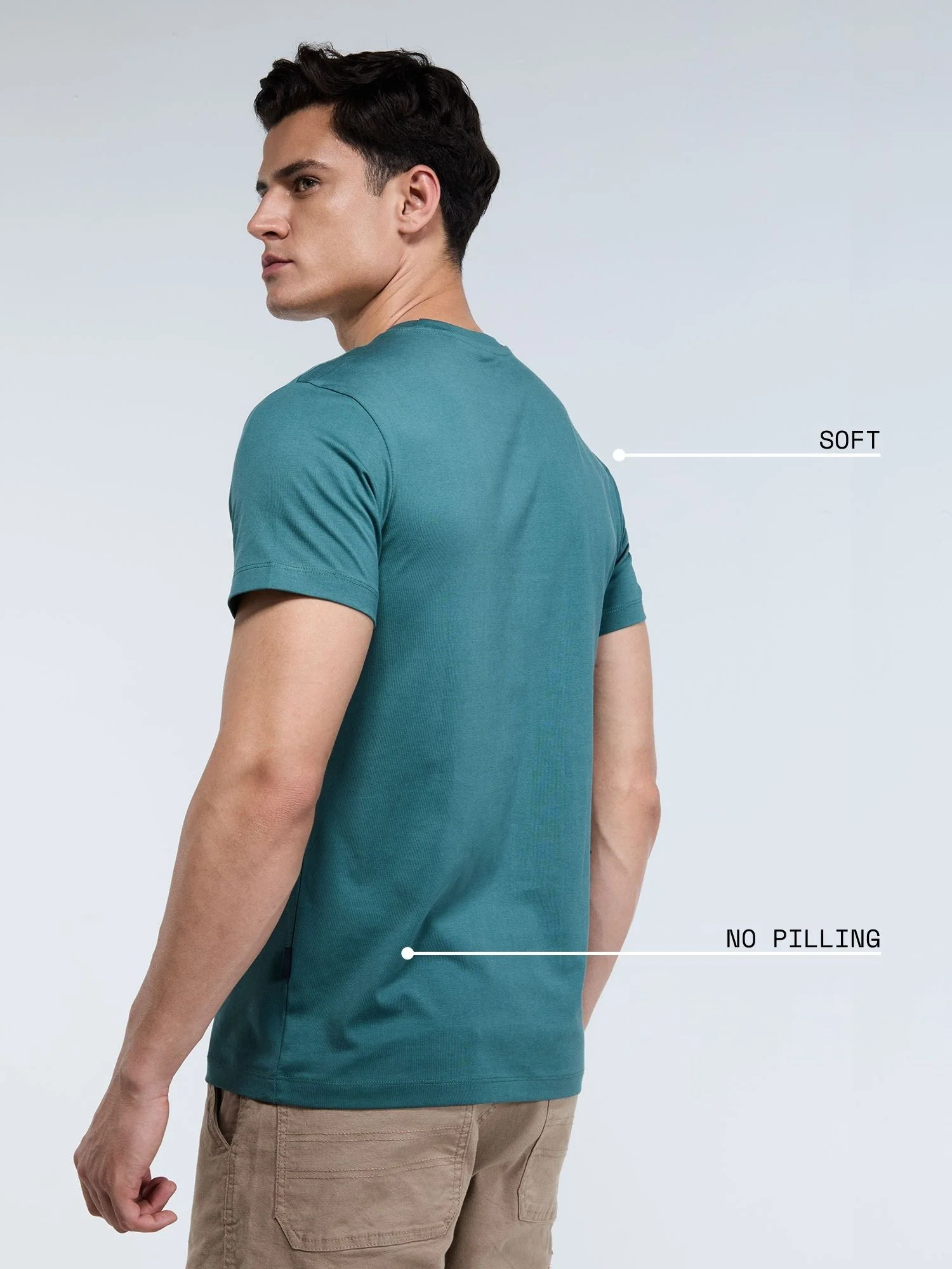 Pine Supima Crew Neck T-Shirt - Regular Fit - Image 4
