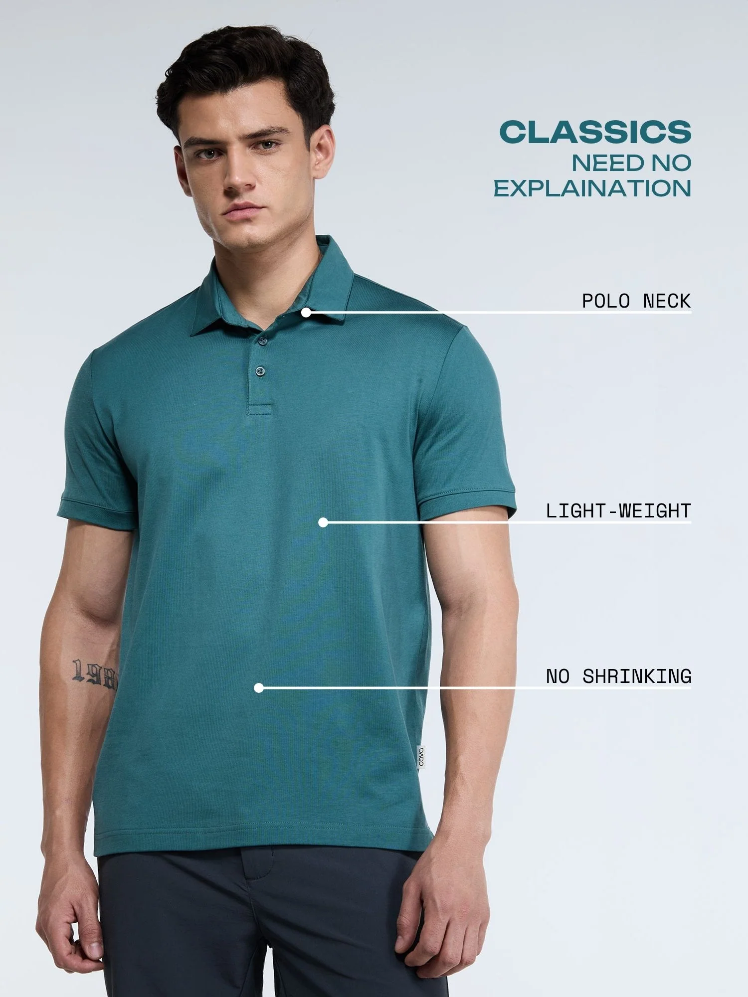 Pine Supima Polo T-Shirt - Regular Fit - Image 3