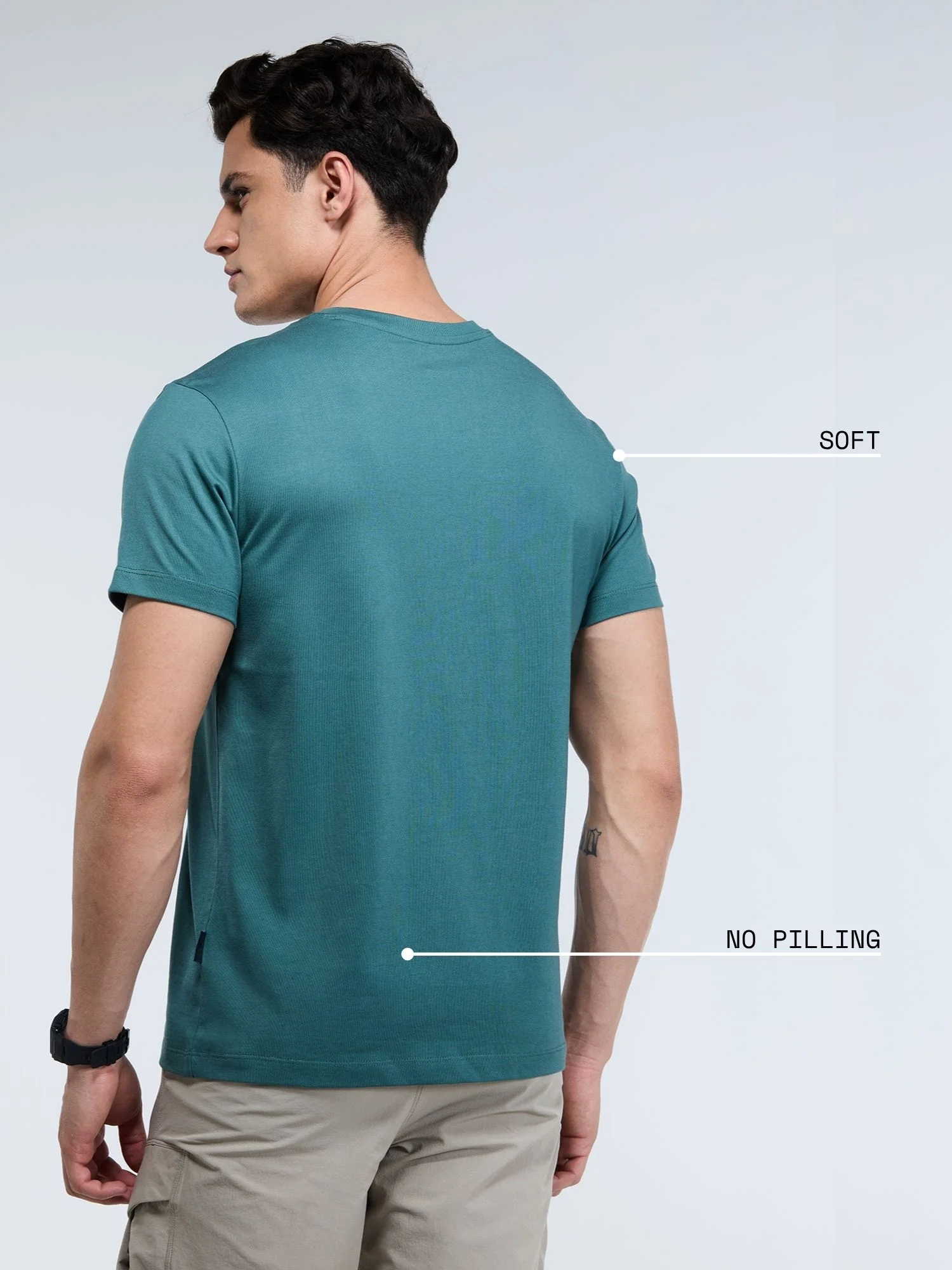 Pine Supima V Neck T-Shirt - Regular Fit - Image 5