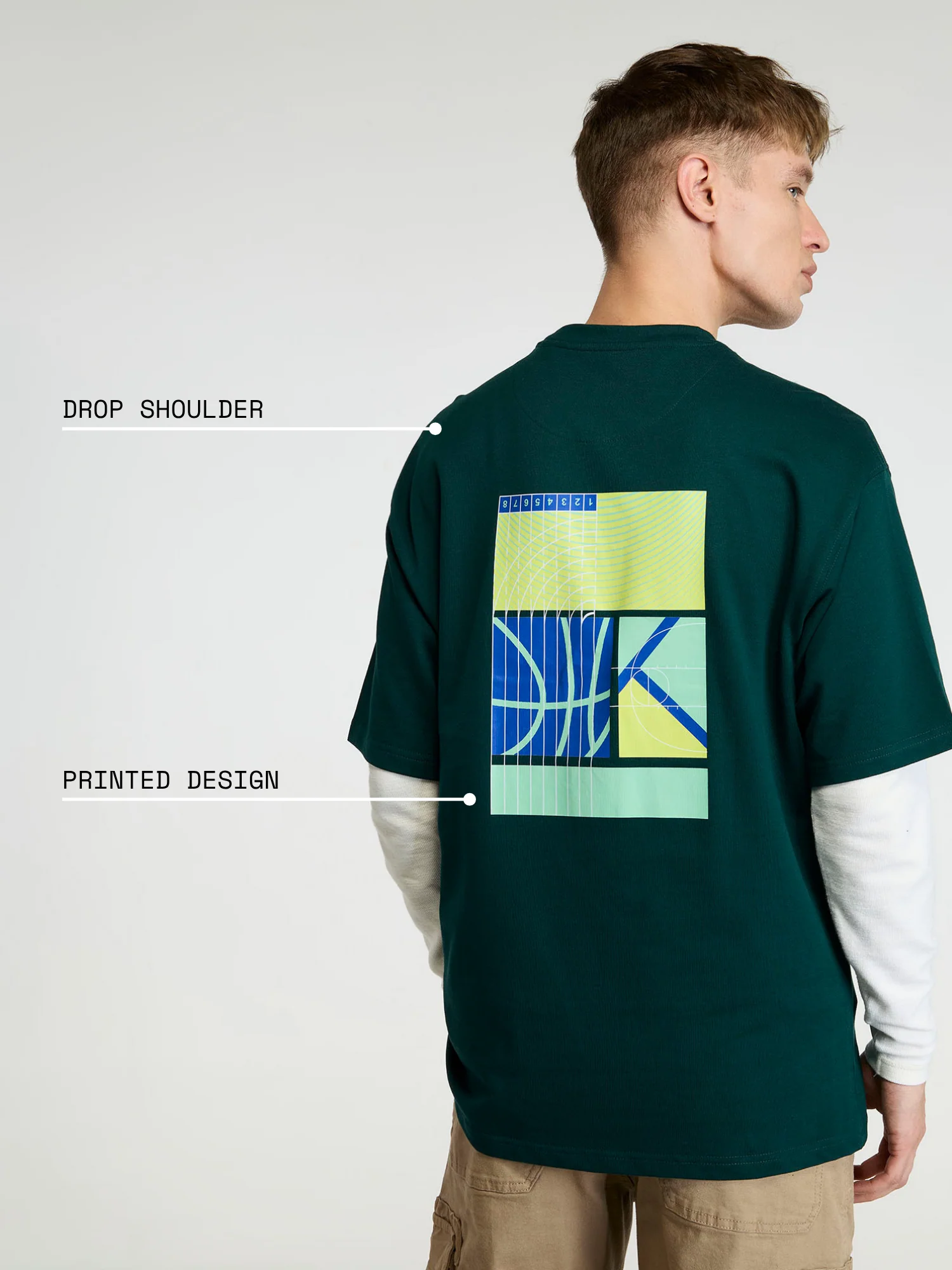 Pine Trackline Oversized Printed Tee - Men - Image 4