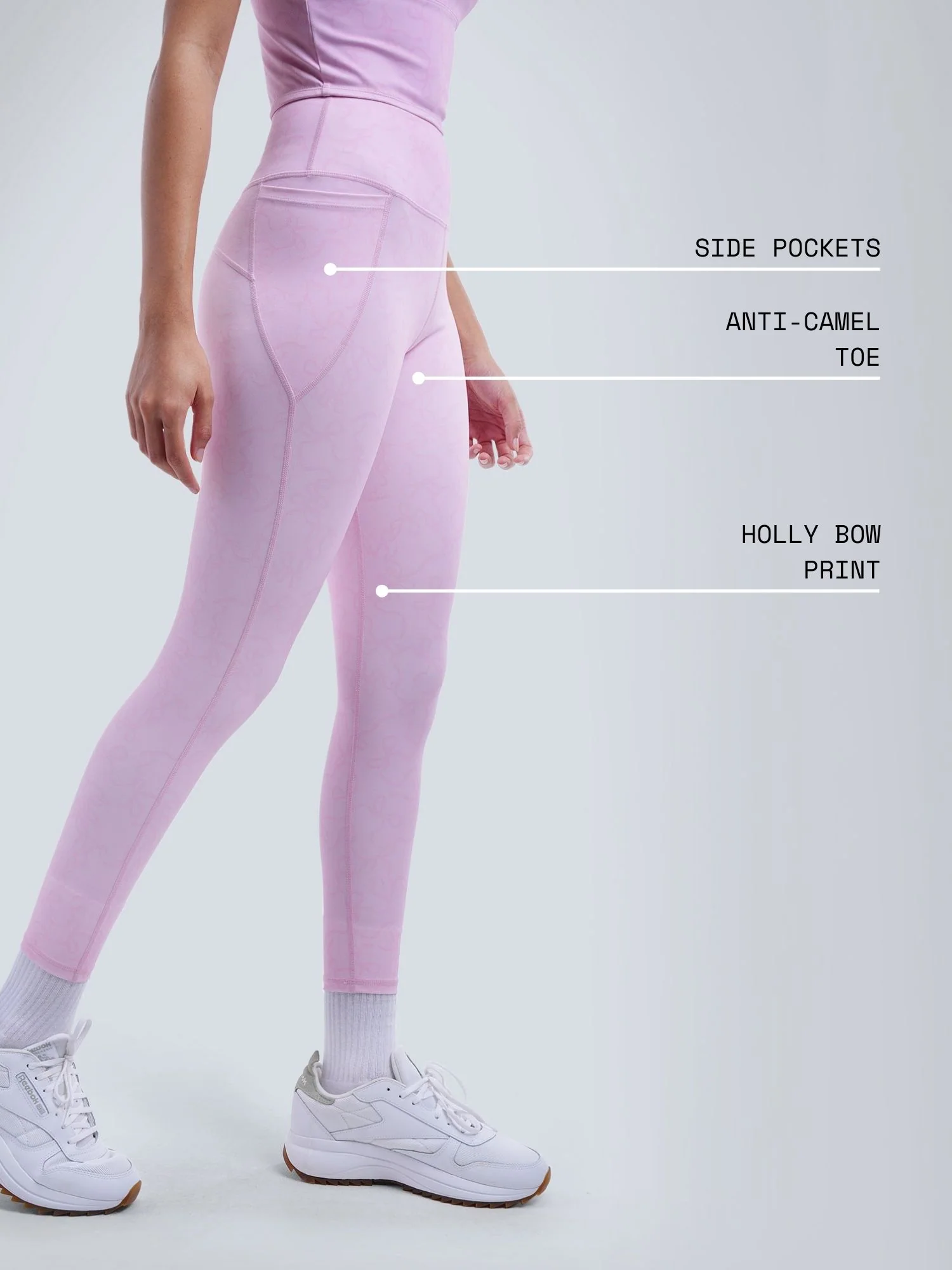 Pink Bow Sculpt Core Leggings - Image 3