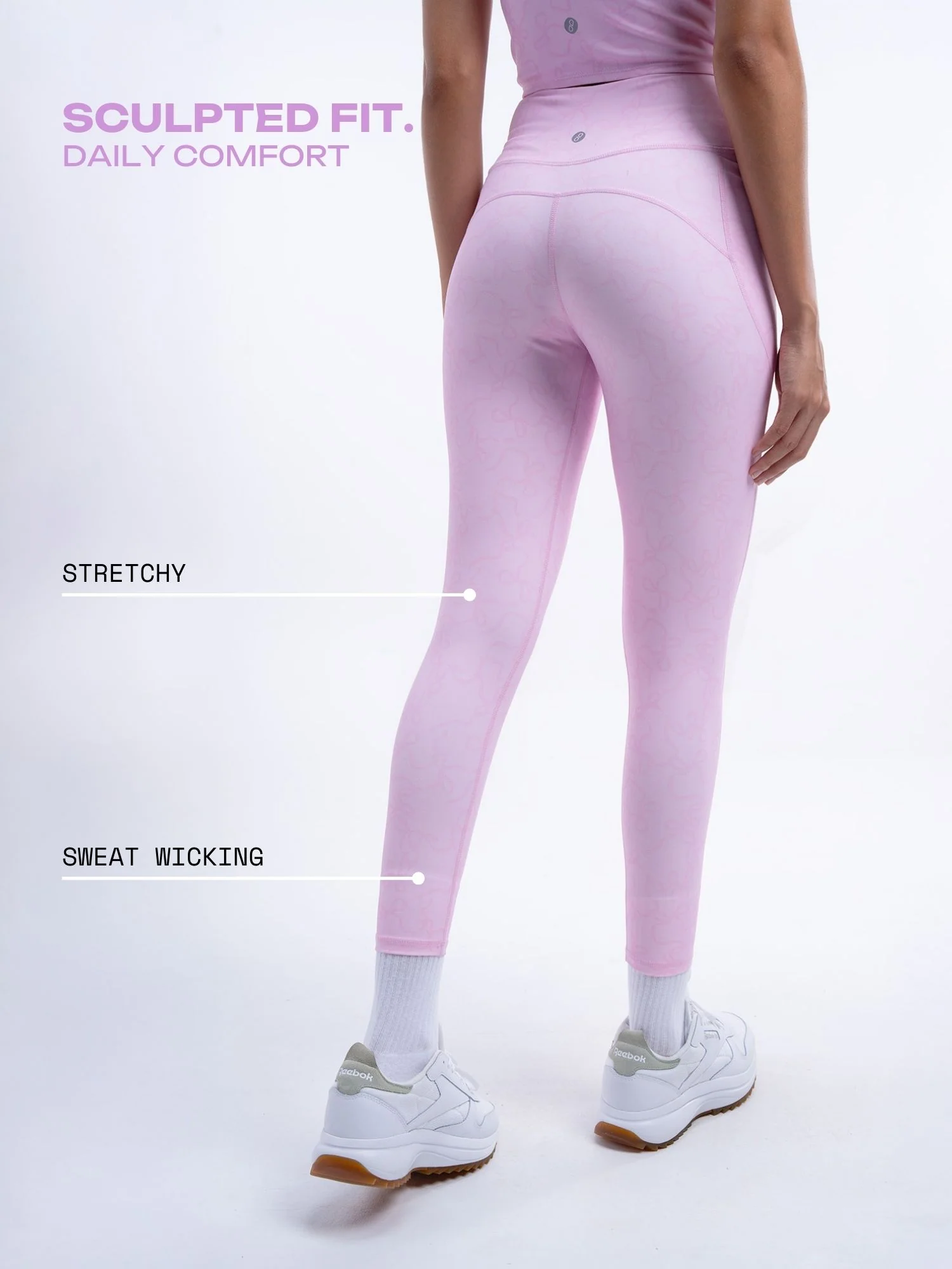Pink Bow Sculpt Core Leggings - Image 4