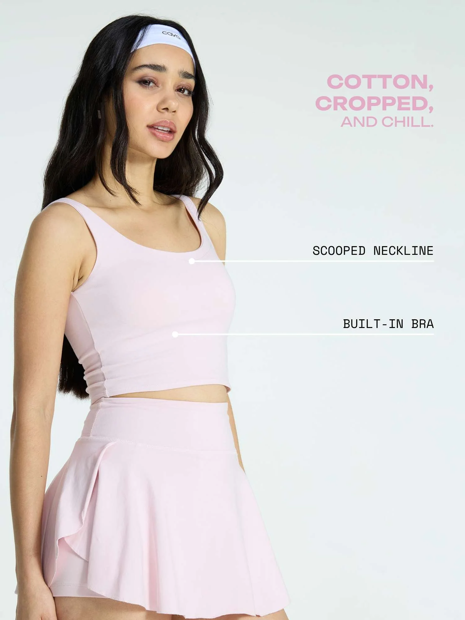 Pink Cotton Scoop Tank - Image 3