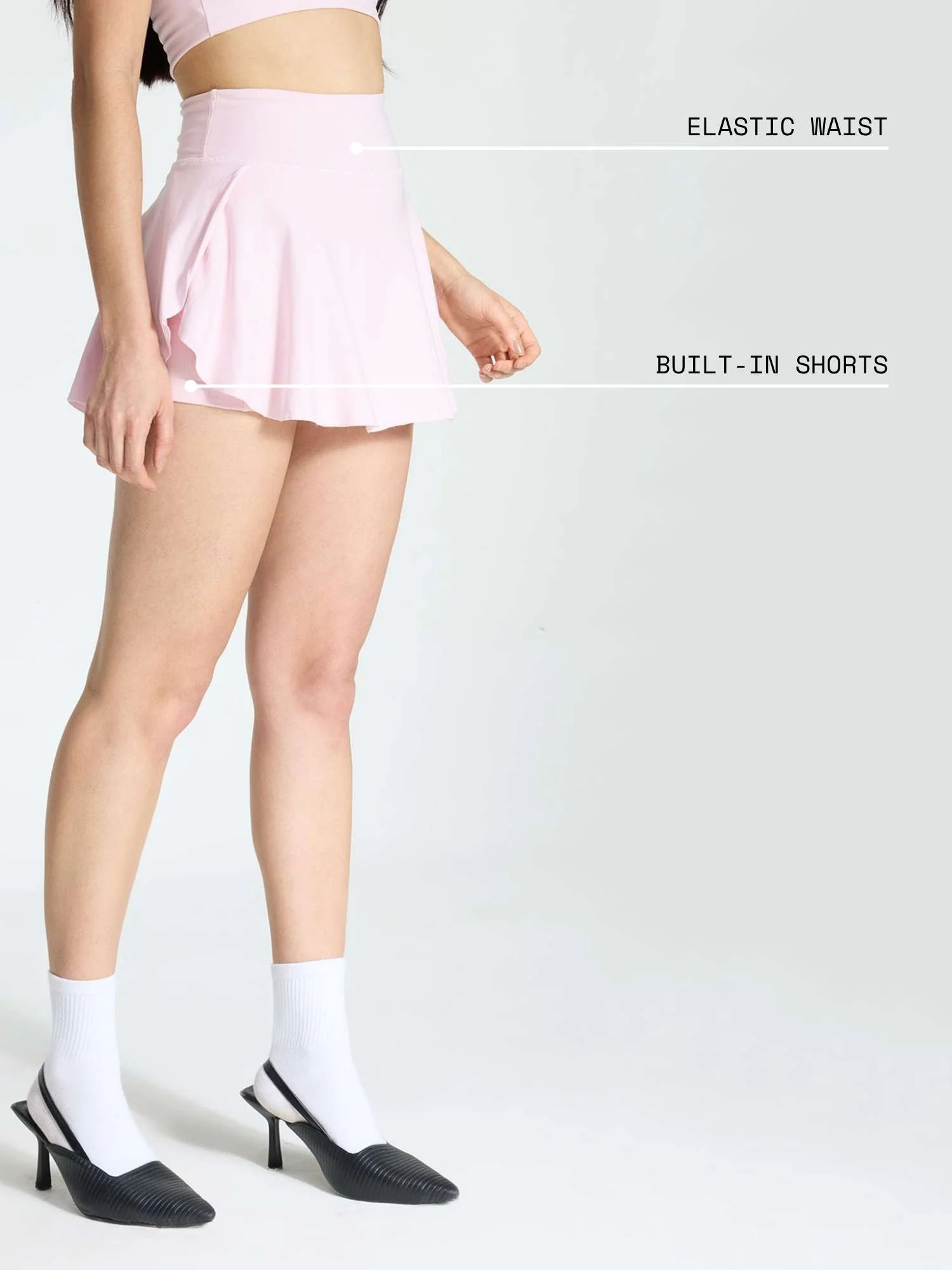 Pink Cotton Twirl Skorts - Image 4