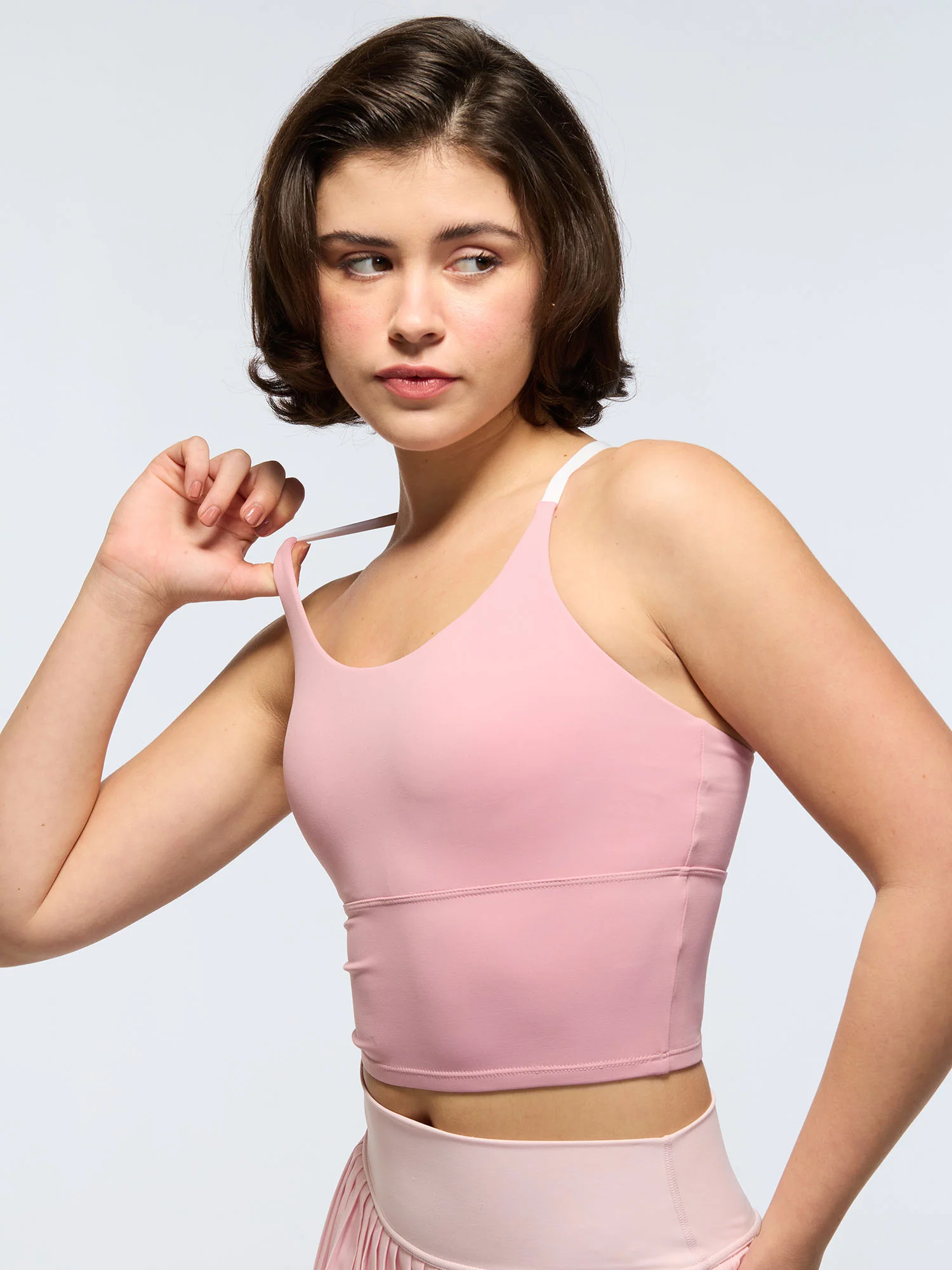 Pink Cross Back Sports Bra - Image 6