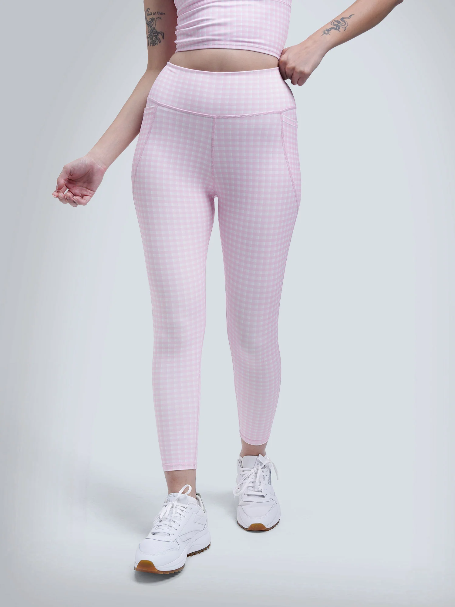 Pink Gingham Sculpt Core Leggings - Image 5