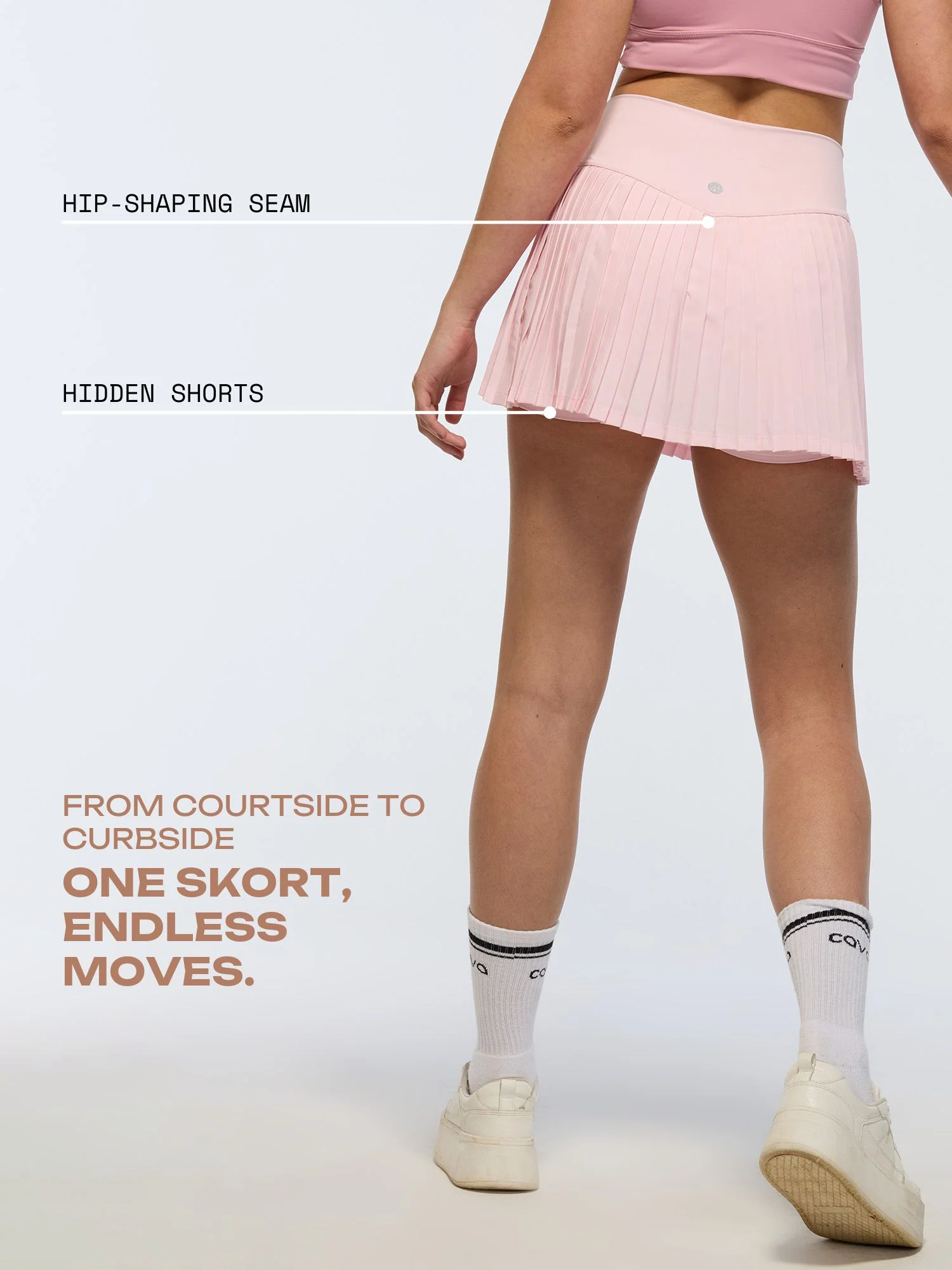 Pink Plie Pleated Skort - Image 3