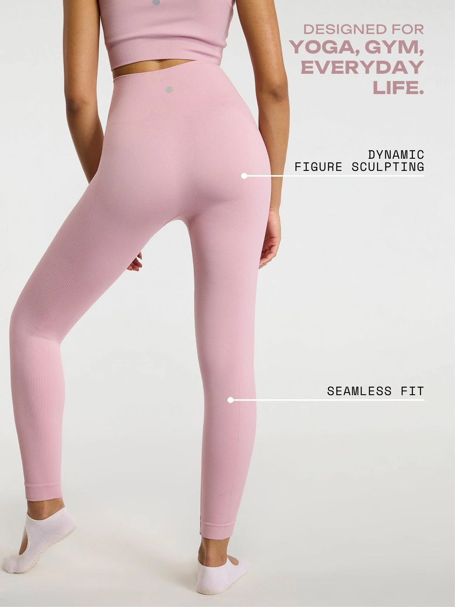 Pink Sky-Rise Leggings - Image 3